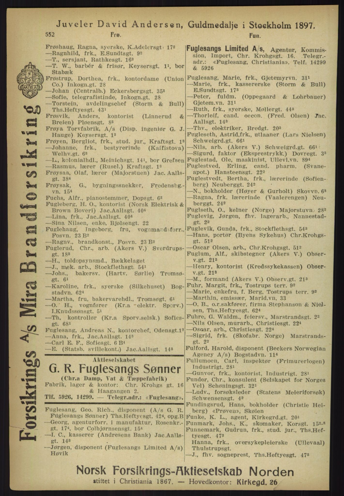 Kristiania/Oslo adressebok, PUBL/-, 1918, p. 577