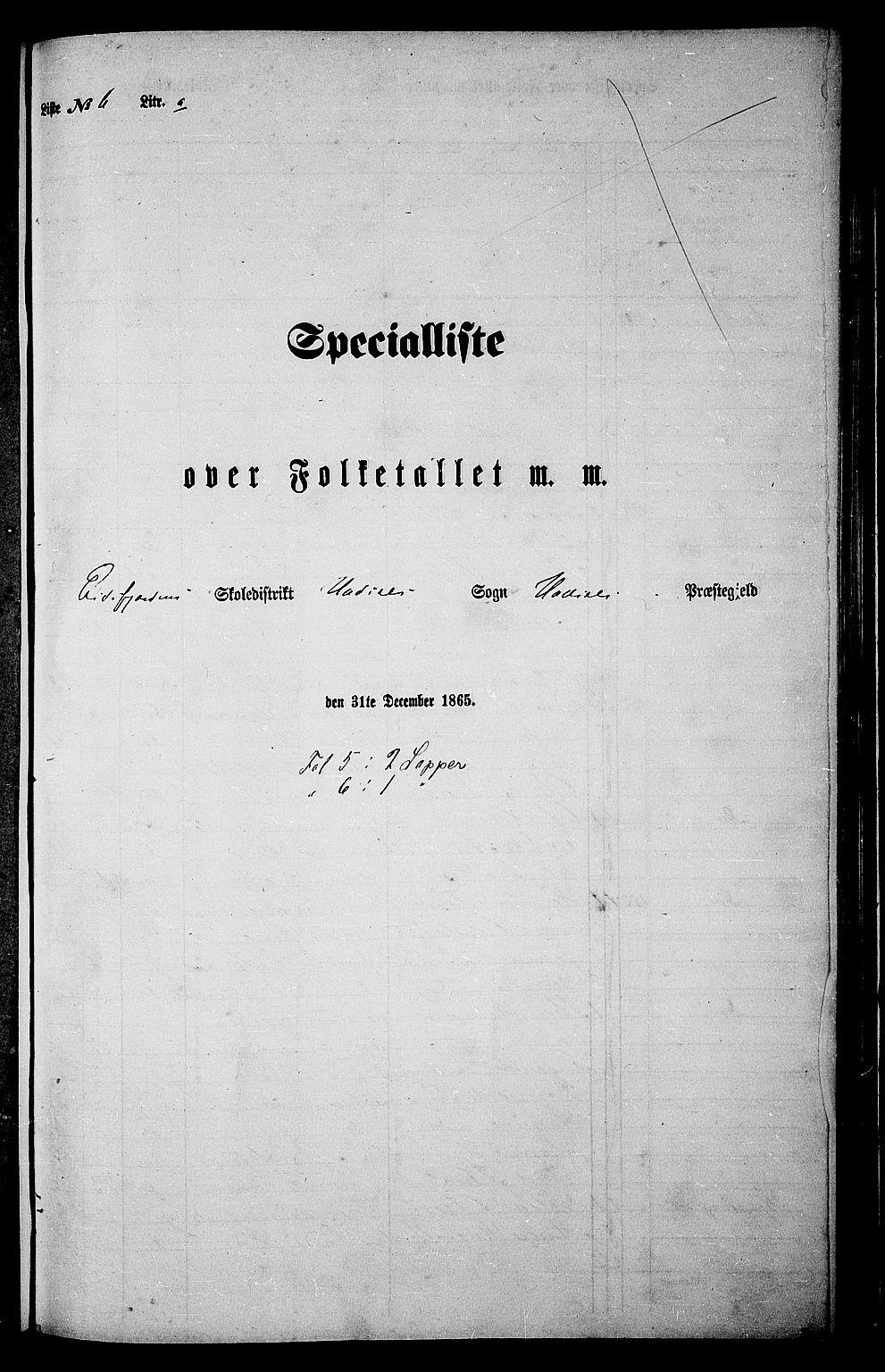 RA, 1865 census for Hadsel, 1865, p. 117