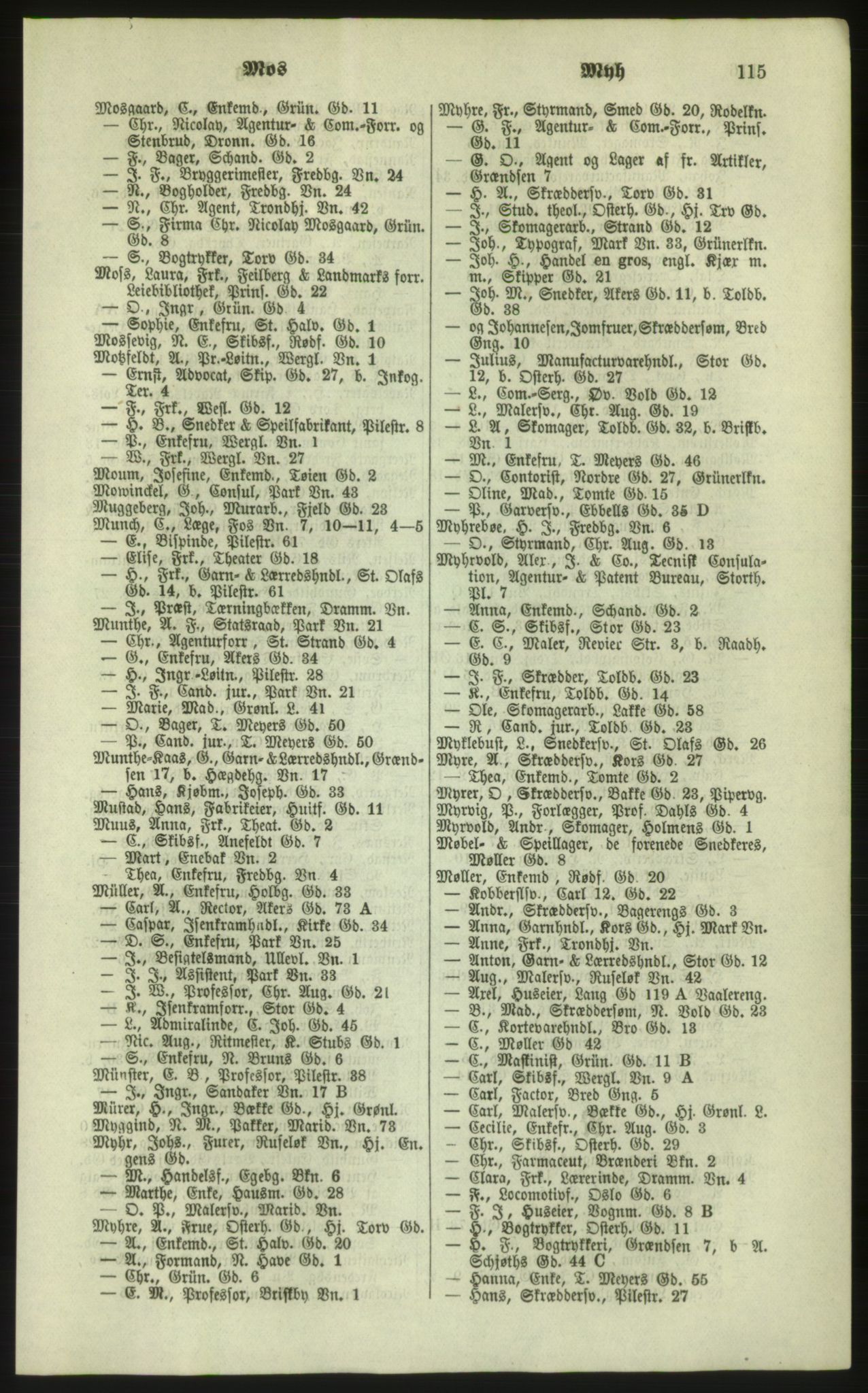 Kristiania/Oslo adressebok, PUBL/-, 1879, p. 115