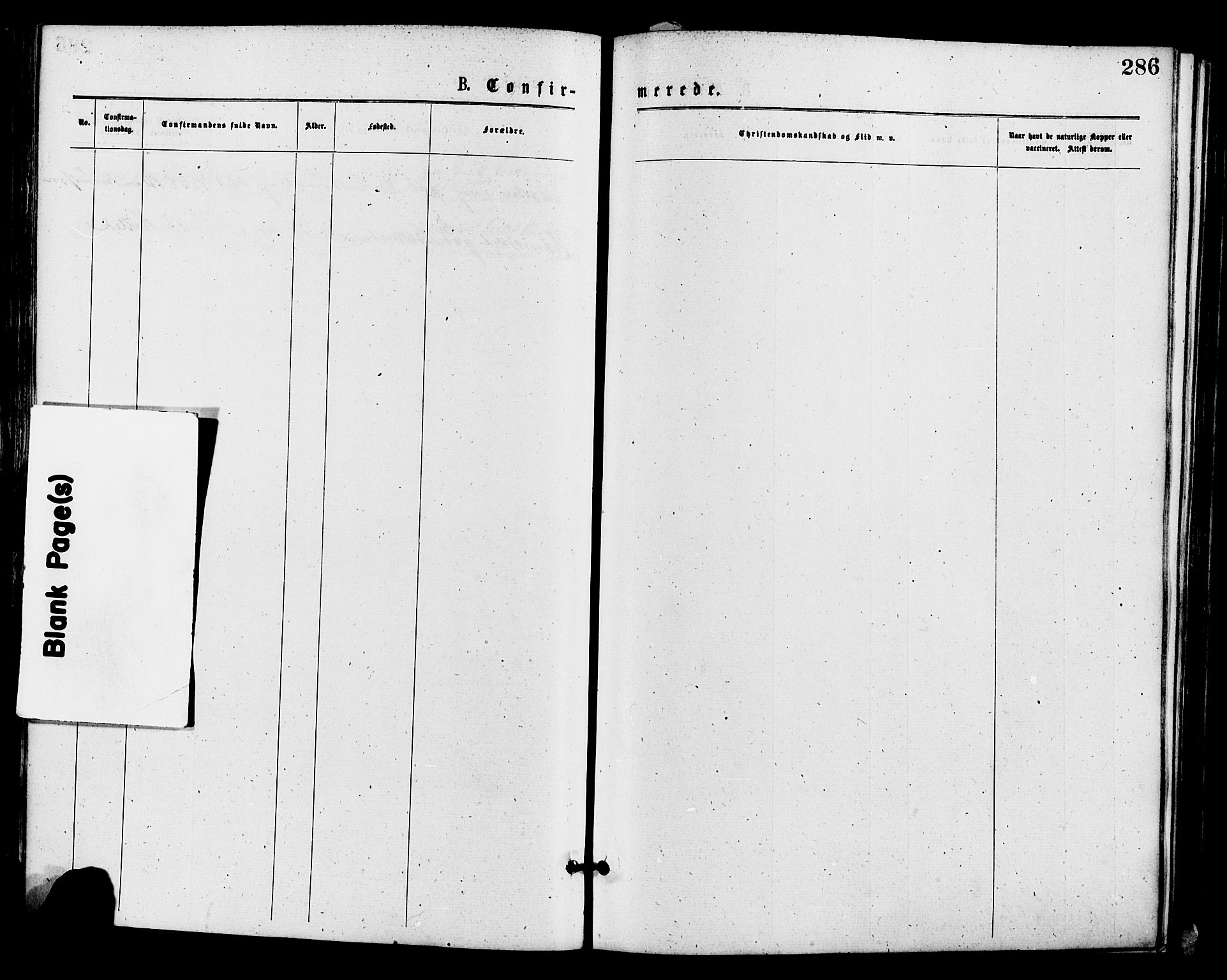 Barbu sokneprestkontor, AV/SAK-1111-0003/F/Fa/L0001: Parish register (official) no. A 1 /1, 1878-1883, p. 286