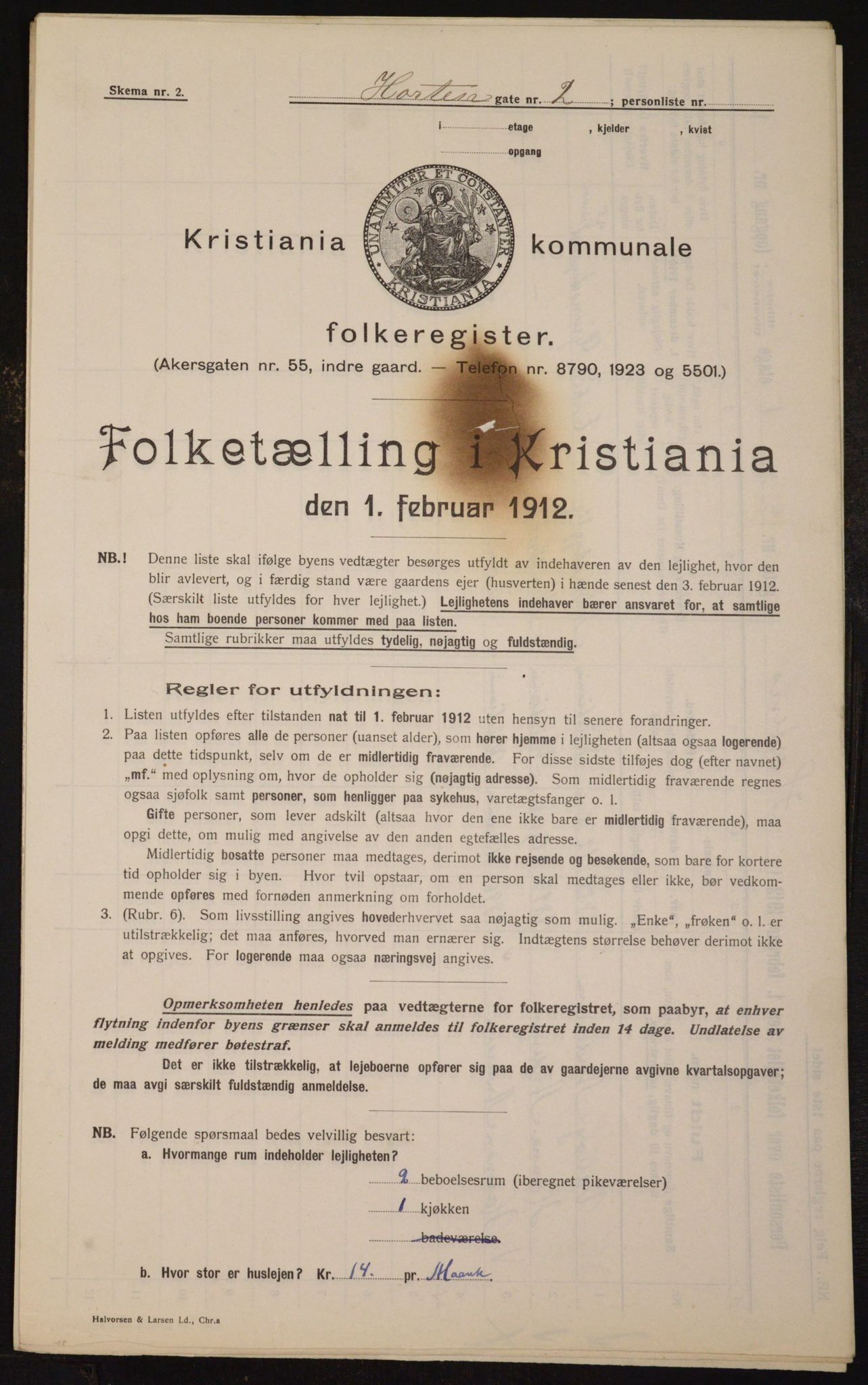 OBA, Municipal Census 1912 for Kristiania, 1912, p. 41782