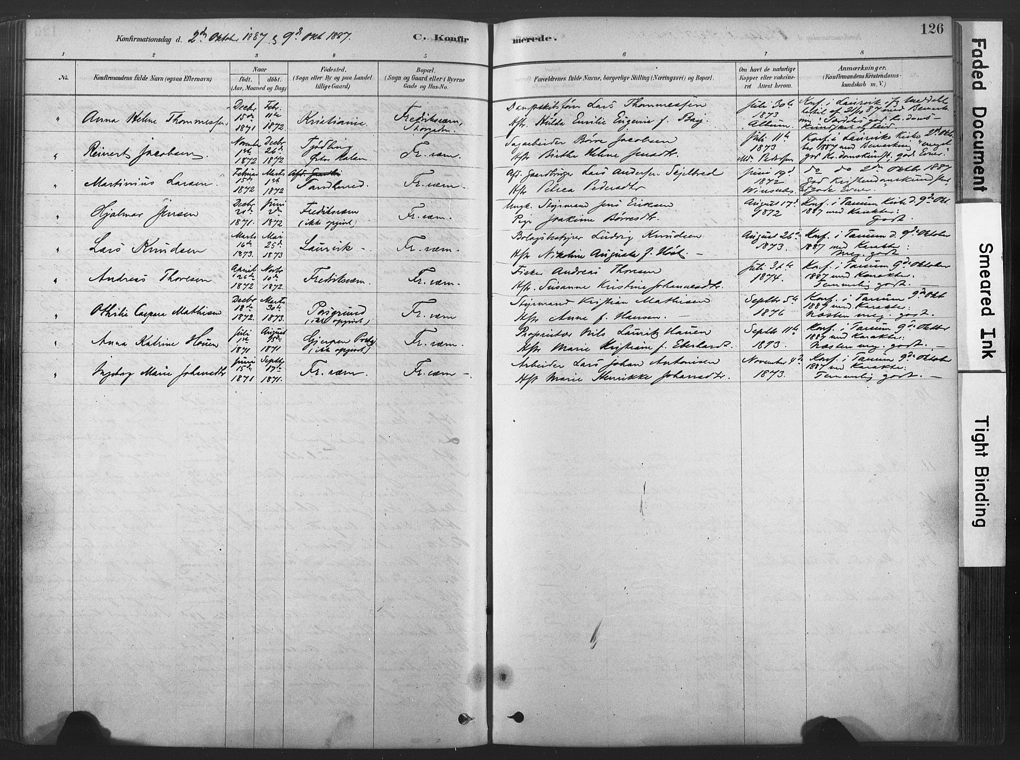 Stavern kirkebøker, AV/SAKO-A-318/F/Fa/L0008: Parish register (official) no. 8, 1878-1905, p. 126