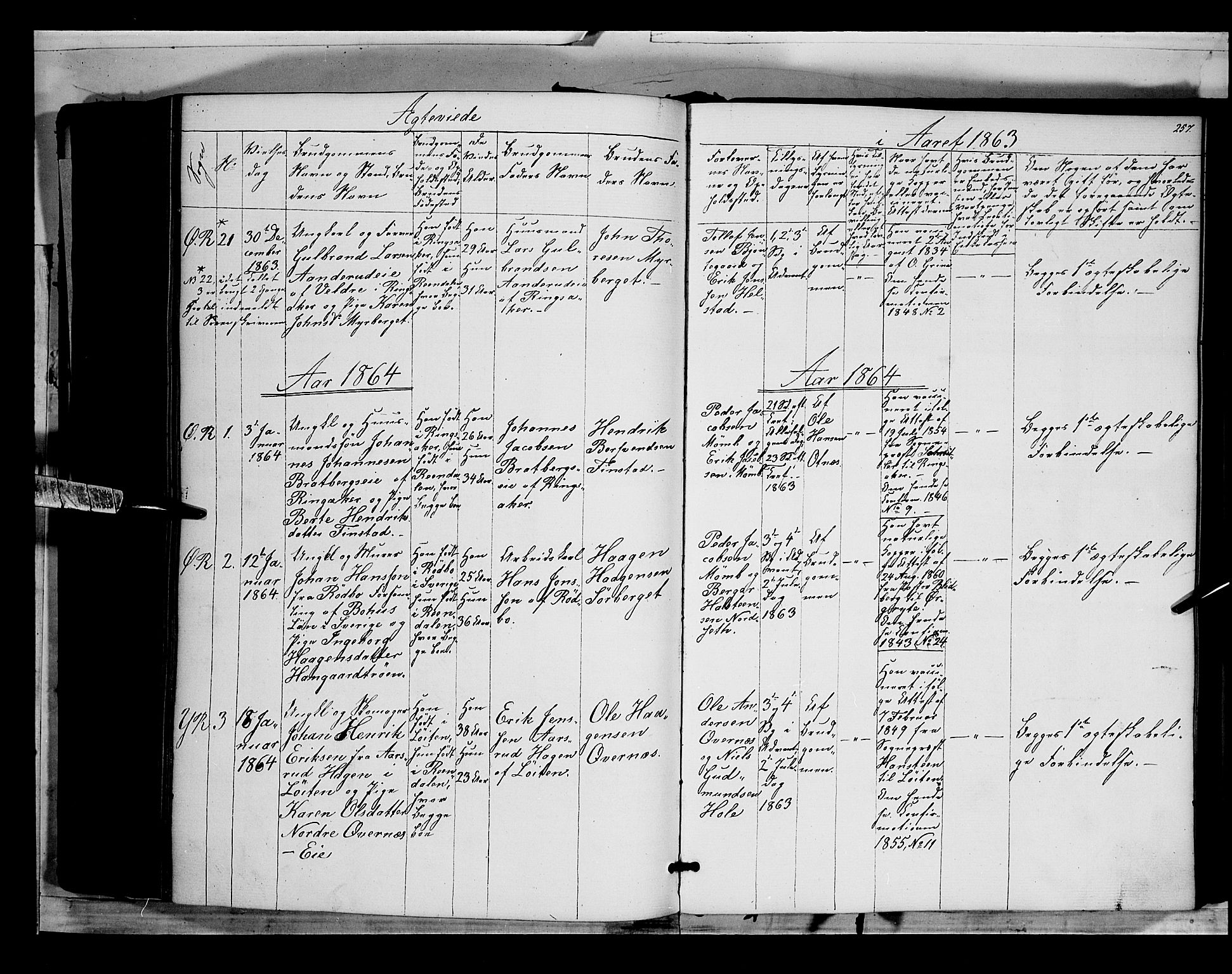 Rendalen prestekontor, AV/SAH-PREST-054/H/Ha/Haa/L0005: Parish register (official) no. 5, 1853-1866, p. 257