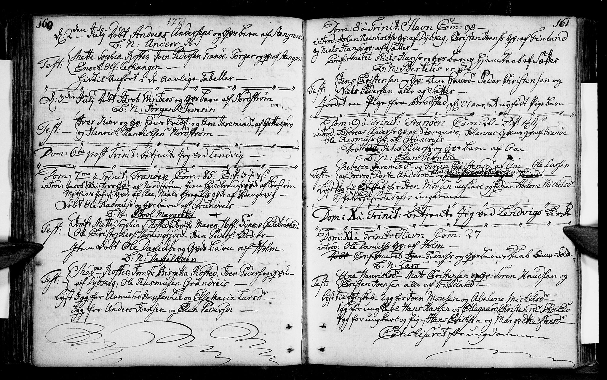 Tranøy sokneprestkontor, AV/SATØ-S-1313/I/Ia/Iaa/L0001kirke: Parish register (official) no. 1, 1757-1773, p. 160-161