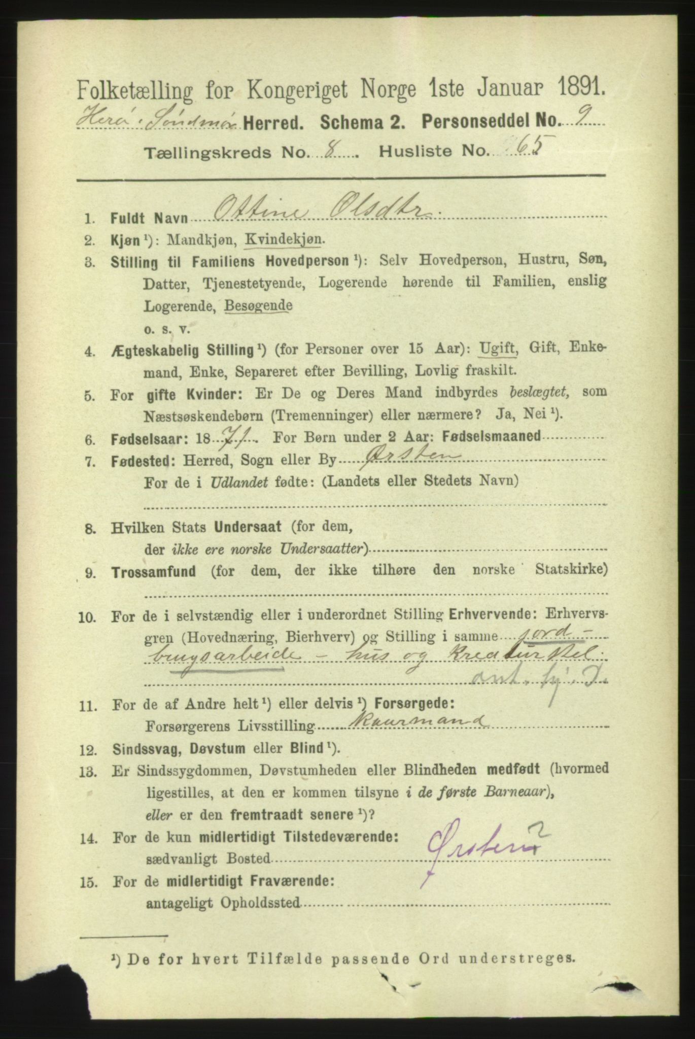 RA, 1891 census for 1515 Herøy, 1891, p. 3605