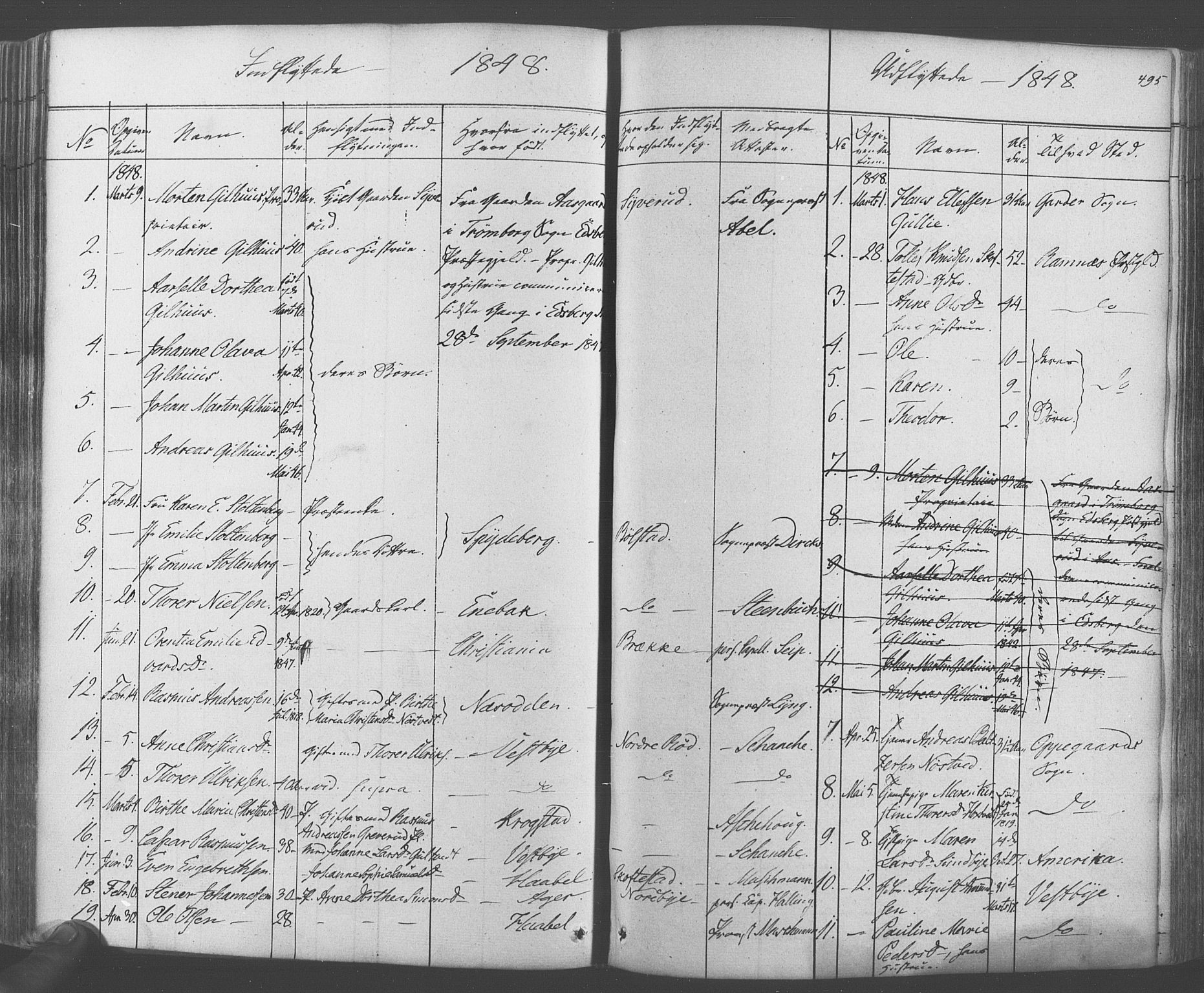 Ås prestekontor Kirkebøker, SAO/A-10894/F/Fa/L0006: Parish register (official) no. I 6, 1841-1853, p. 494-495