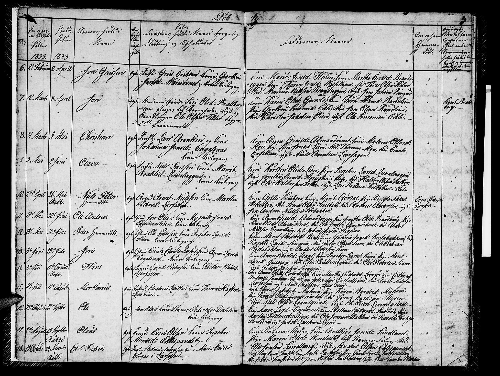 Ministerialprotokoller, klokkerbøker og fødselsregistre - Sør-Trøndelag, SAT/A-1456/608/L0338: Parish register (copy) no. 608C04, 1831-1843, p. 3