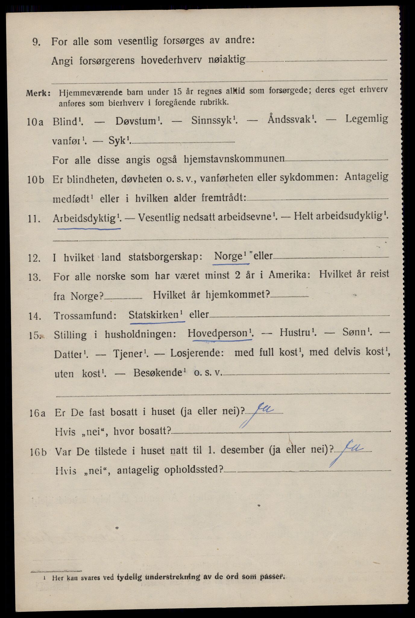 SAST, 1920 census for Heskestad, 1920, p. 2012