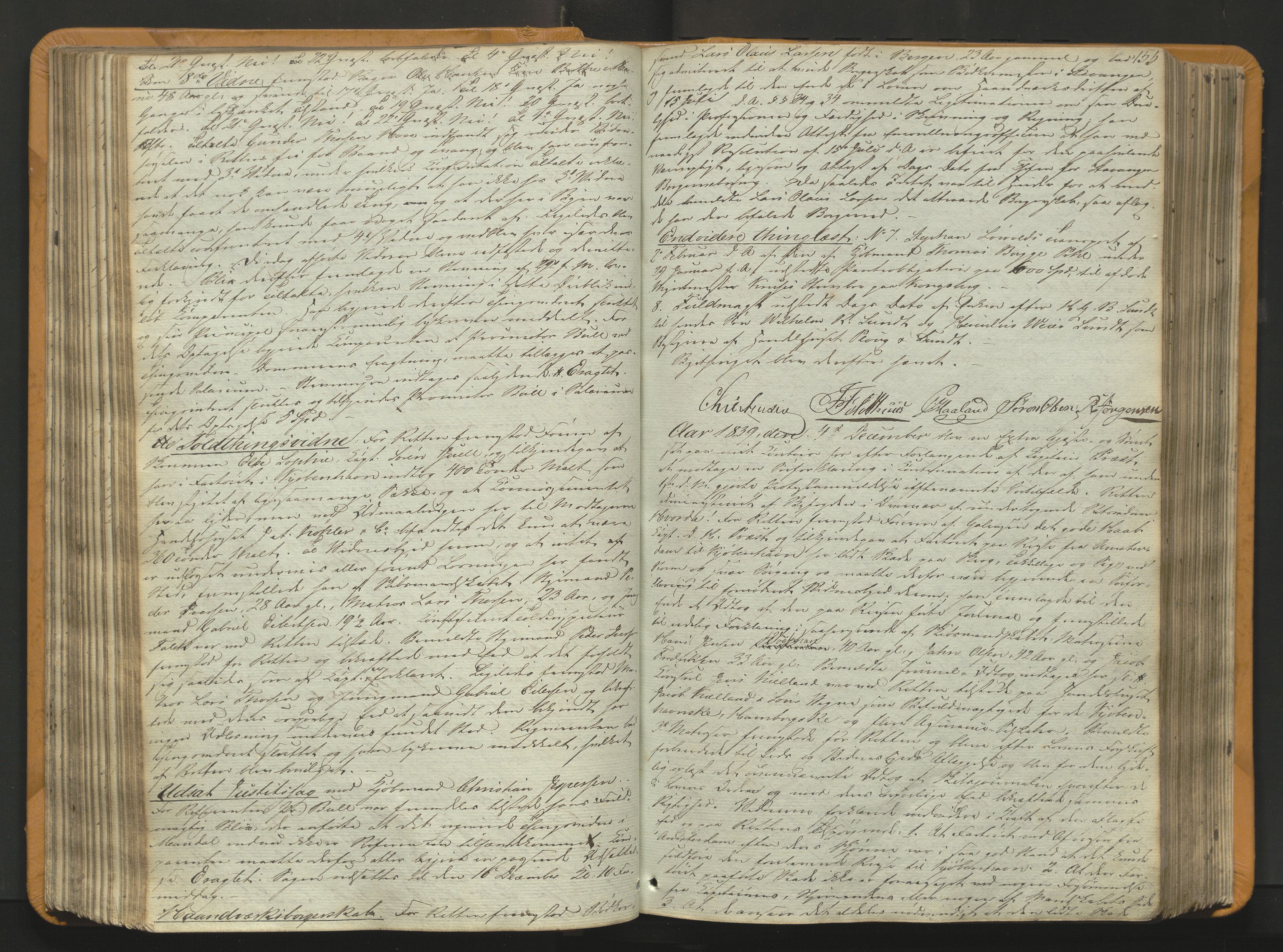 Stavanger byfogd, AV/SAST-A-101408/001/3/30/30BA/L0054: Bytingprotkoll, 1838-1843, p. 154b-155a