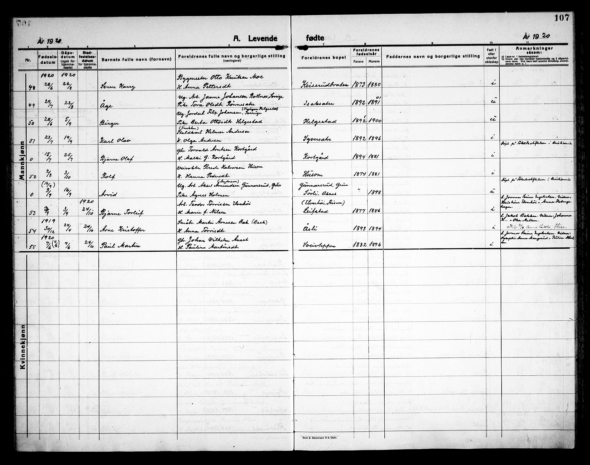 Åsnes prestekontor, AV/SAH-PREST-042/H/Ha/Haa/L0000C: Parish register (official) no. 0A, 1890-1929, p. 107