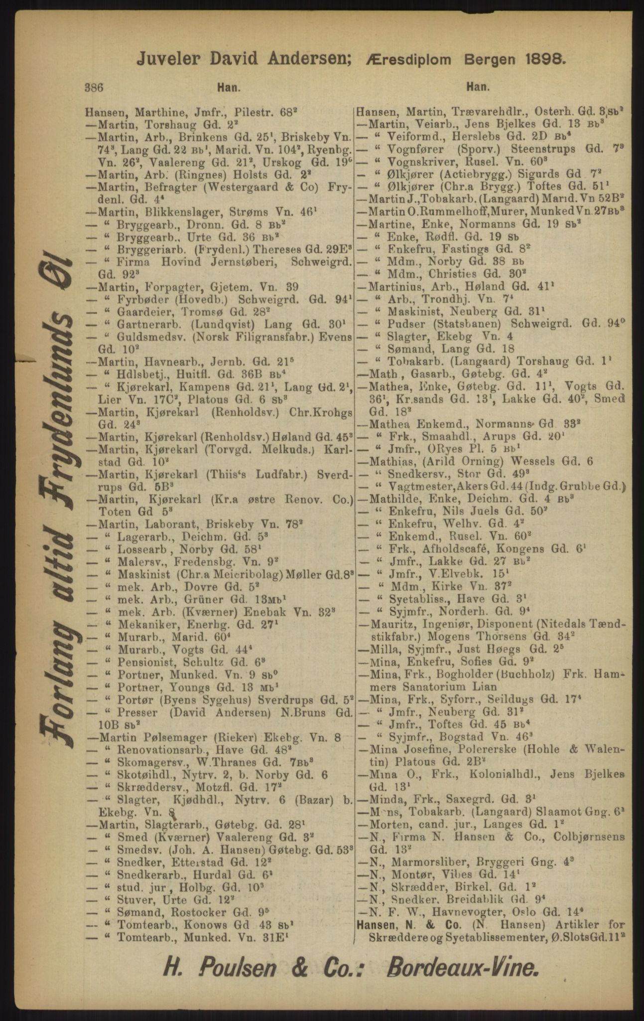 Kristiania/Oslo adressebok, PUBL/-, 1902, p. 386