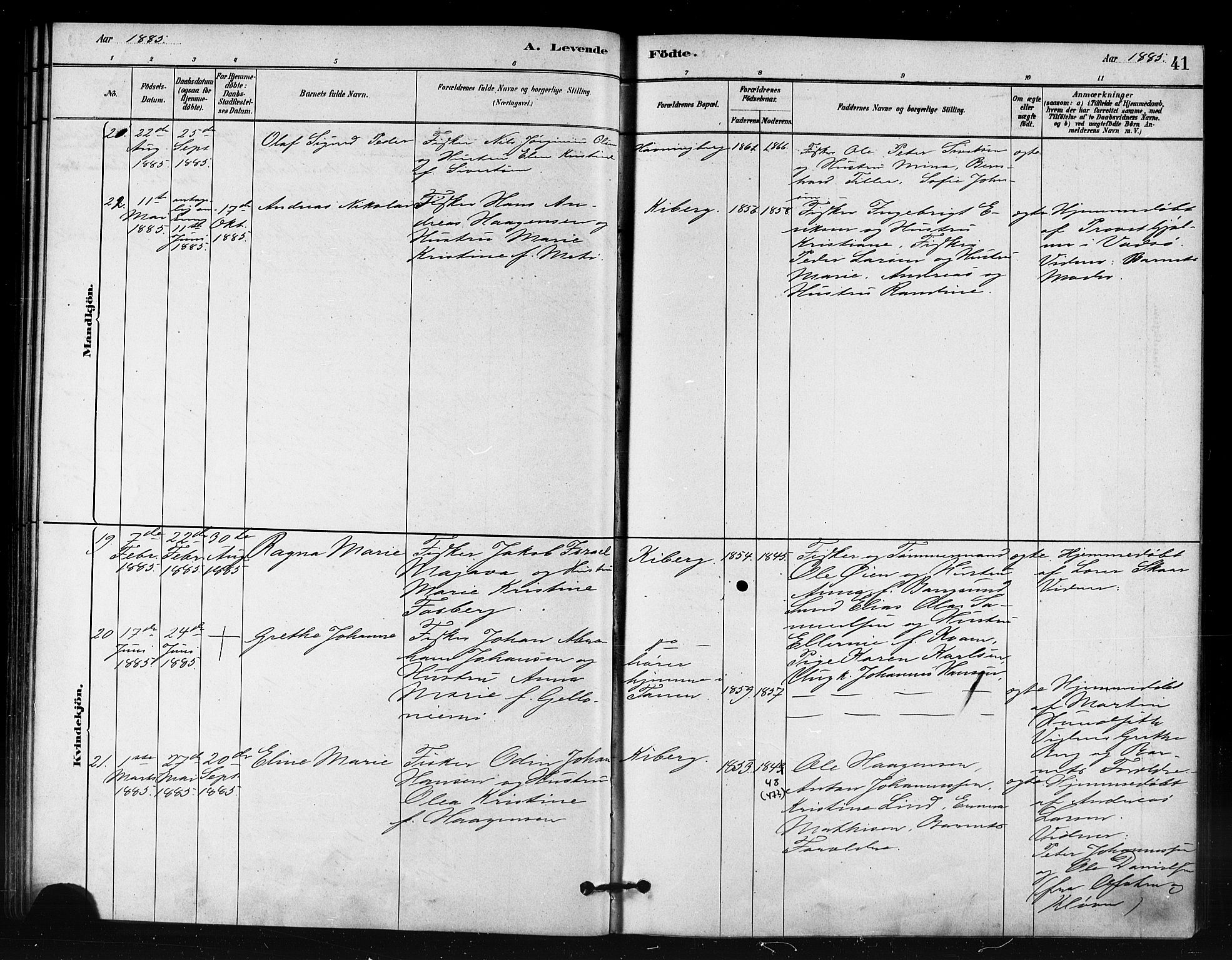 Vardø sokneprestkontor, AV/SATØ-S-1332/H/Ha/L0008kirke: Parish register (official) no. 8, 1879-1887, p. 41