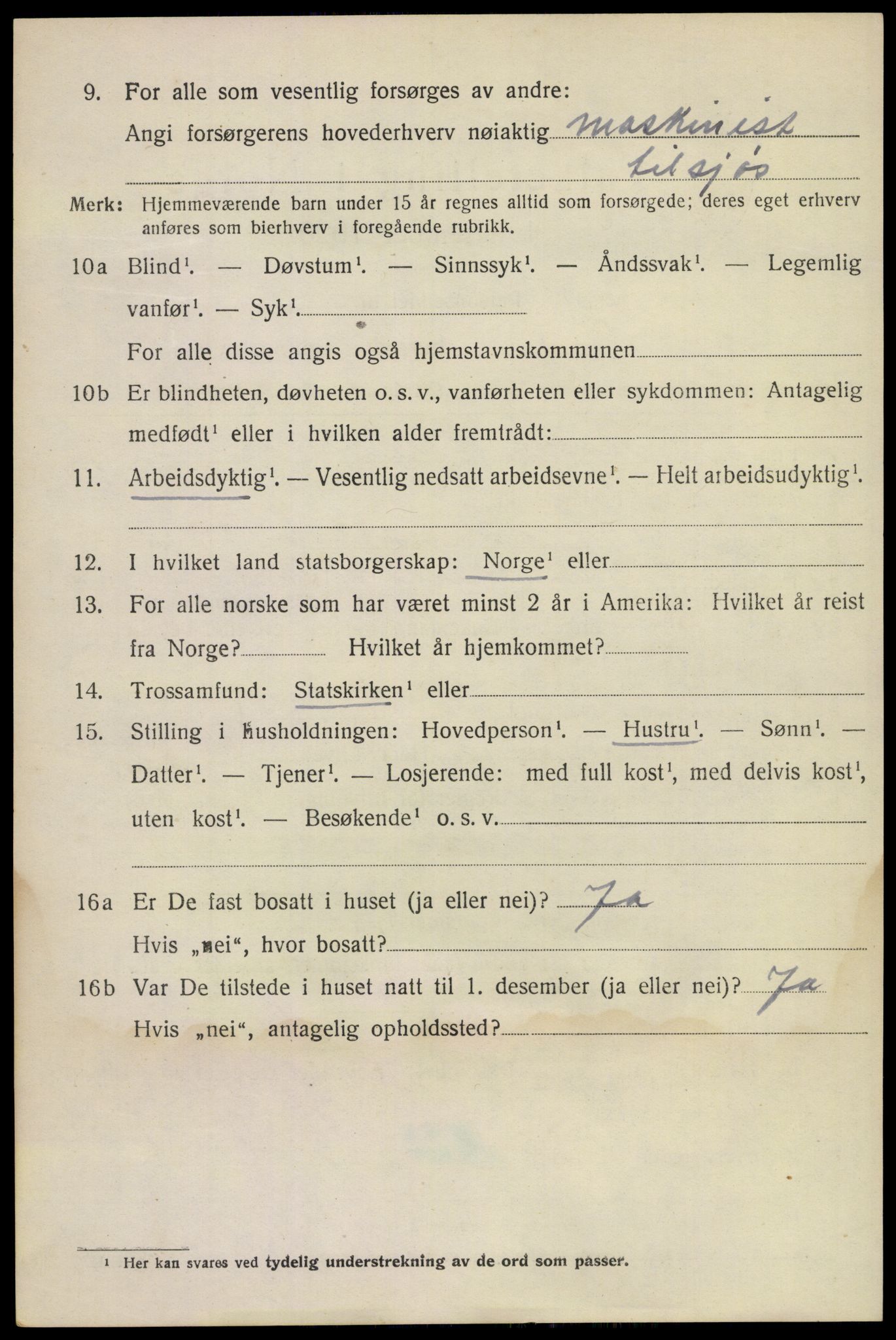 SAKO, 1920 census for Sandeherred, 1920, p. 7461