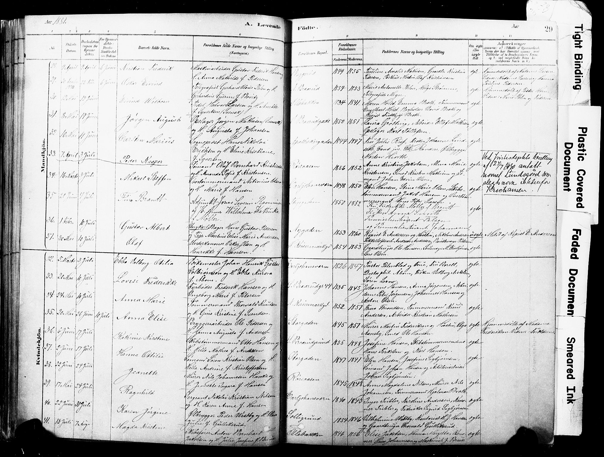 Horten kirkebøker, AV/SAKO-A-348/F/Fa/L0003: Parish register (official) no. 3, 1878-1887, p. 29