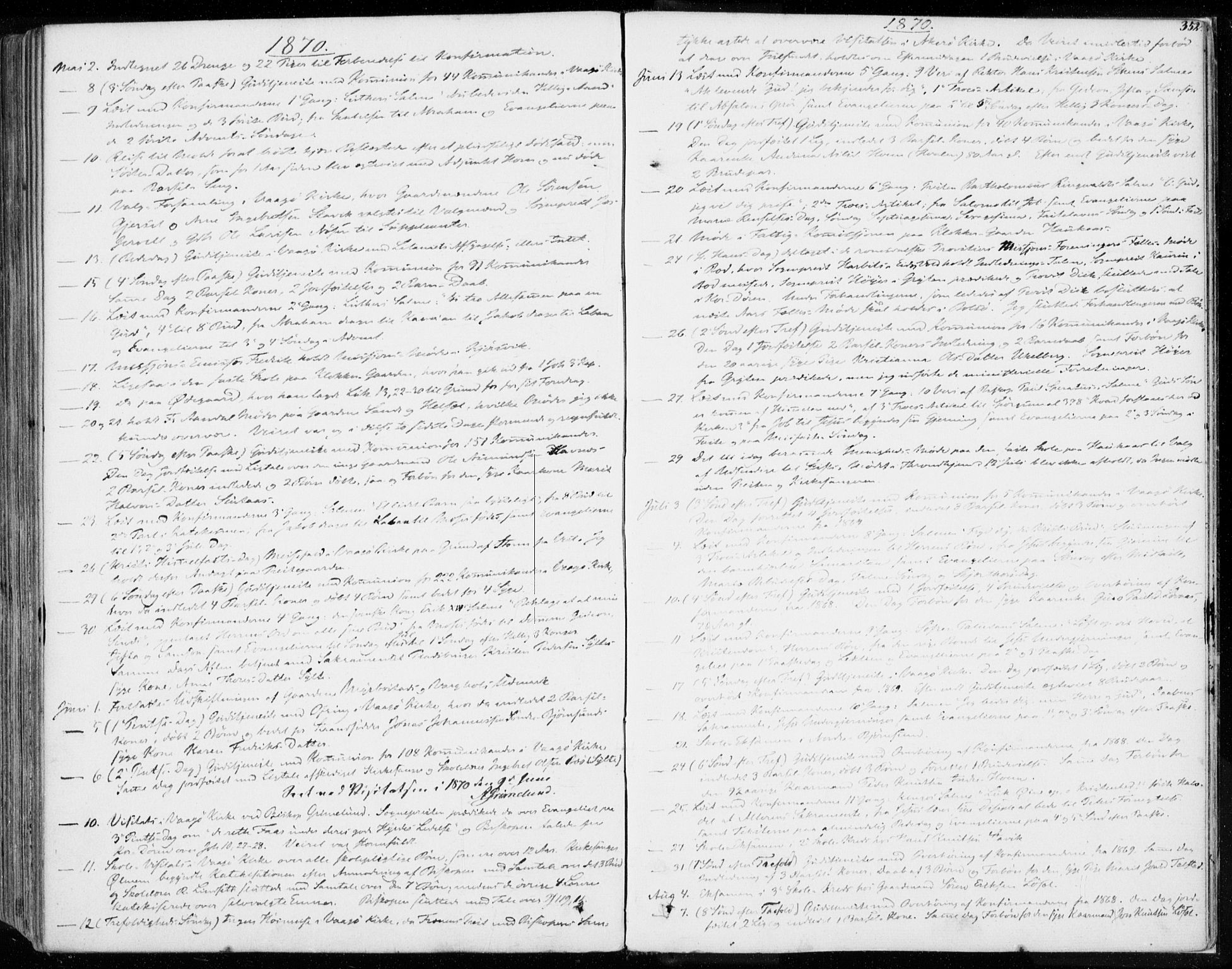Ministerialprotokoller, klokkerbøker og fødselsregistre - Møre og Romsdal, SAT/A-1454/565/L0748: Parish register (official) no. 565A02, 1845-1872, p. 352