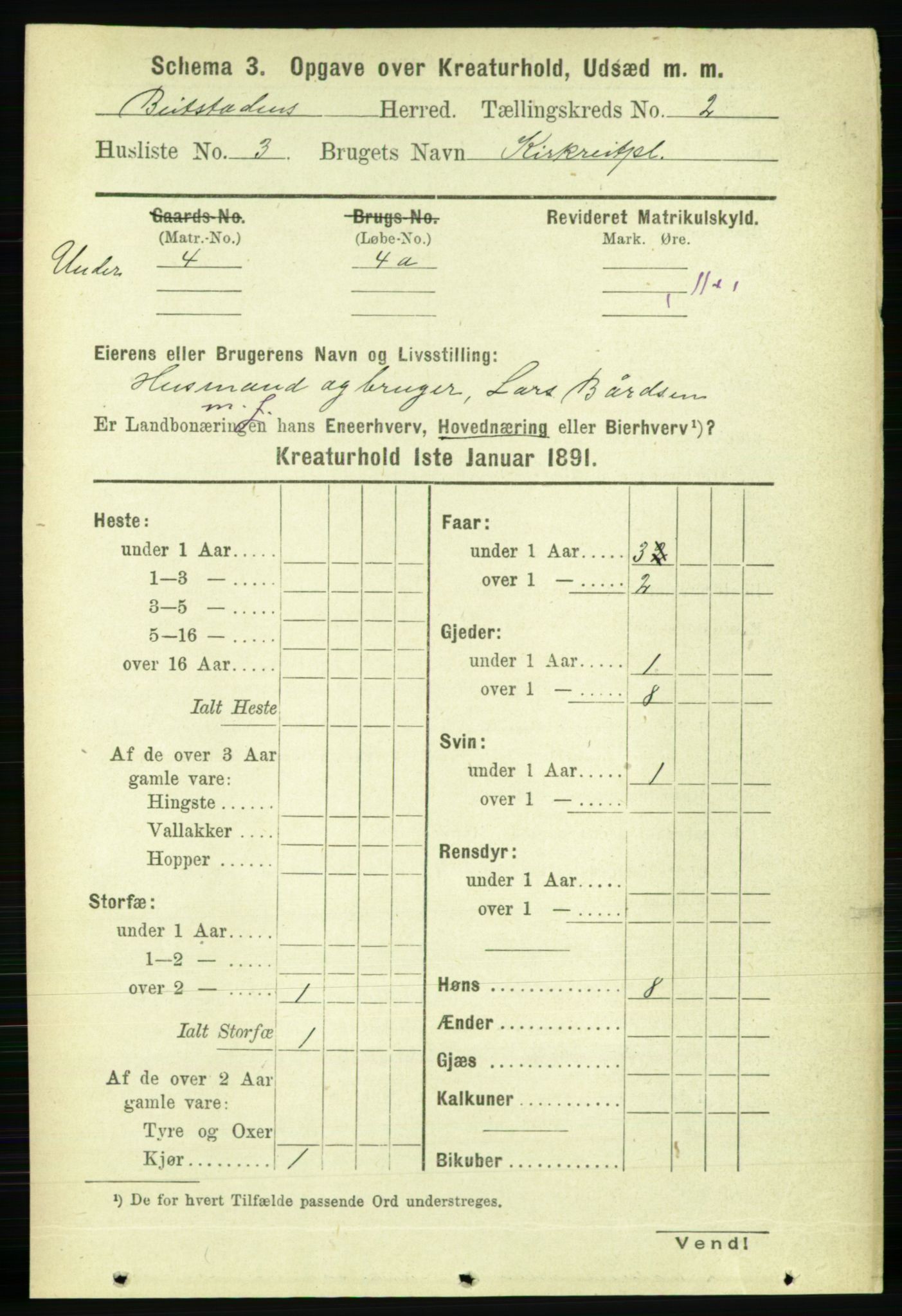 RA, 1891 census for 1727 Beitstad, 1891, p. 5699