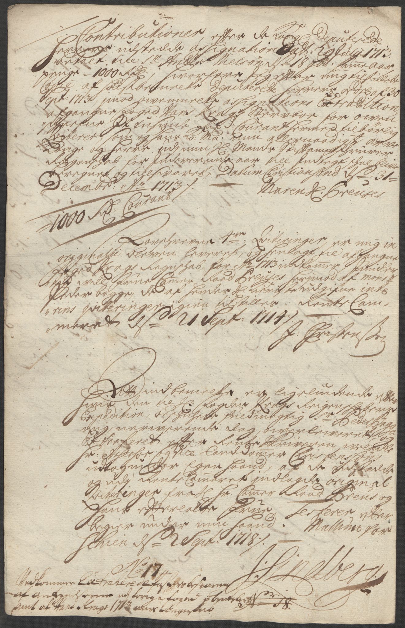 Rentekammeret inntil 1814, Reviderte regnskaper, Fogderegnskap, RA/EA-4092/R36/L2125: Fogderegnskap Øvre og Nedre Telemark og Bamble, 1713, p. 630