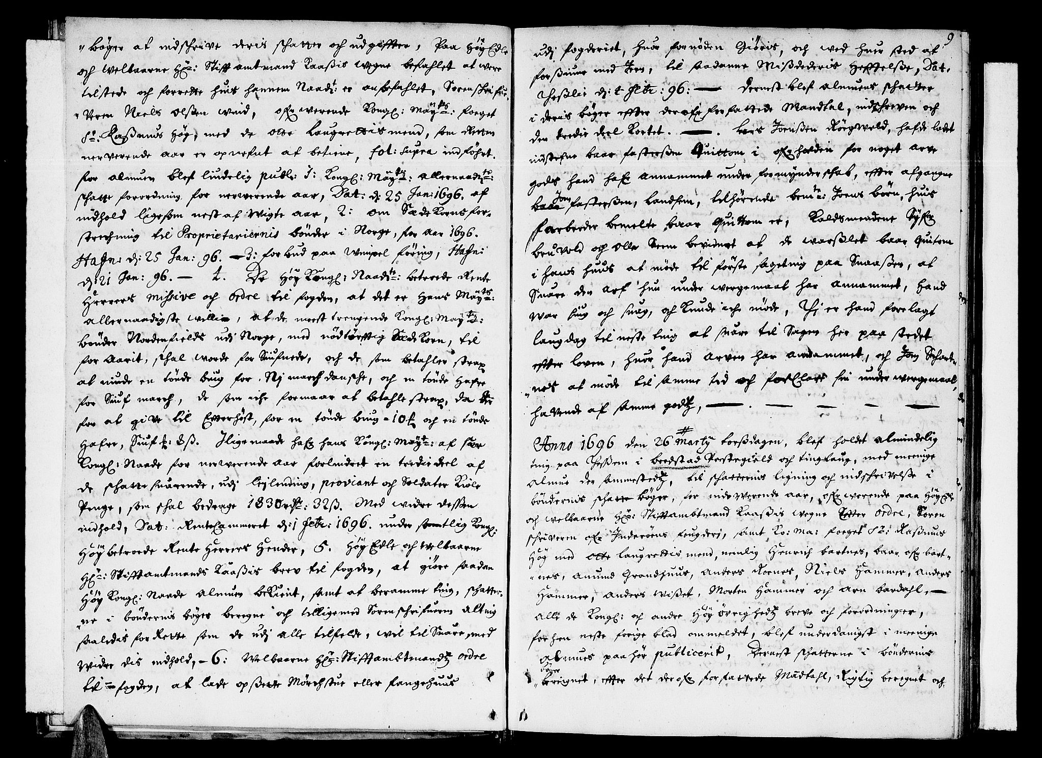 Inderøy sorenskriveri, AV/SAT-A-4147/1/1/1A/L0003: Tingbok, 1696-1699, p. 8b-9a