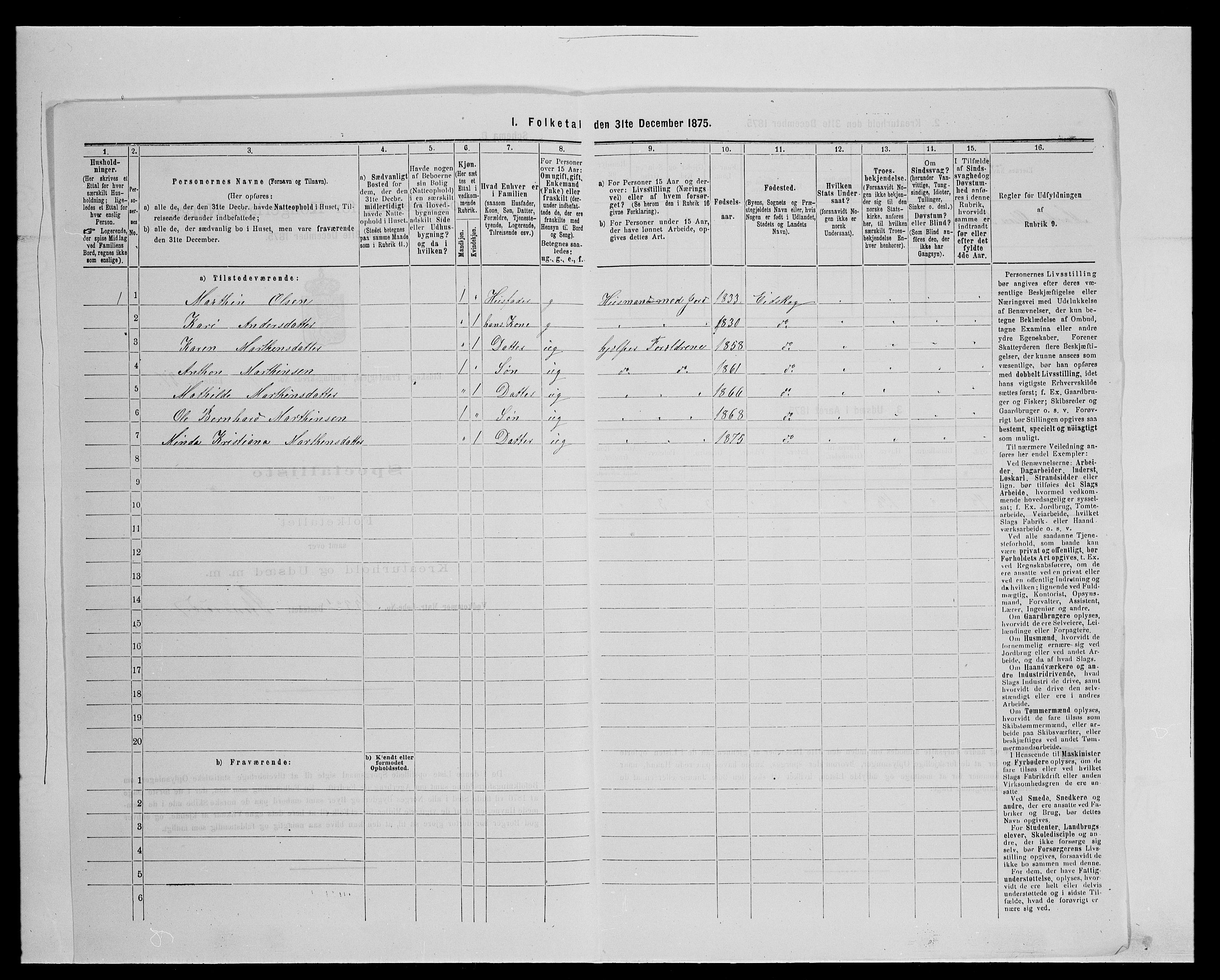 SAH, 1875 census for 0420P Eidskog, 1875, p. 1571