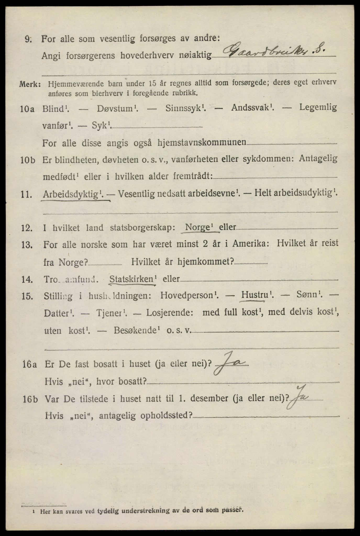 SAKO, 1920 census for Tjølling, 1920, p. 7486
