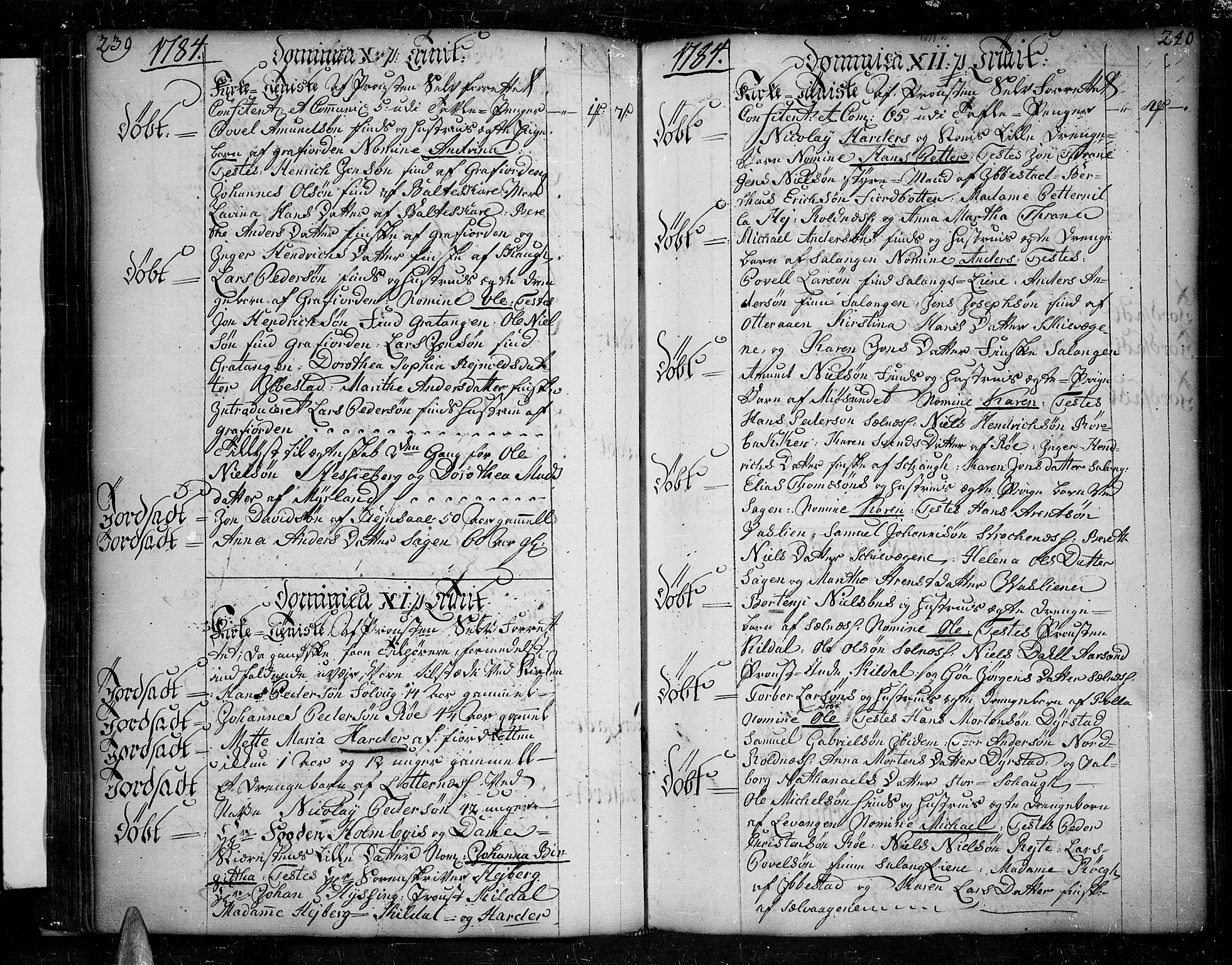 Ibestad sokneprestembete, SATØ/S-0077/H/Ha/Haa/L0003kirke: Parish register (official) no. 3, 1776-1801, p. 239-240