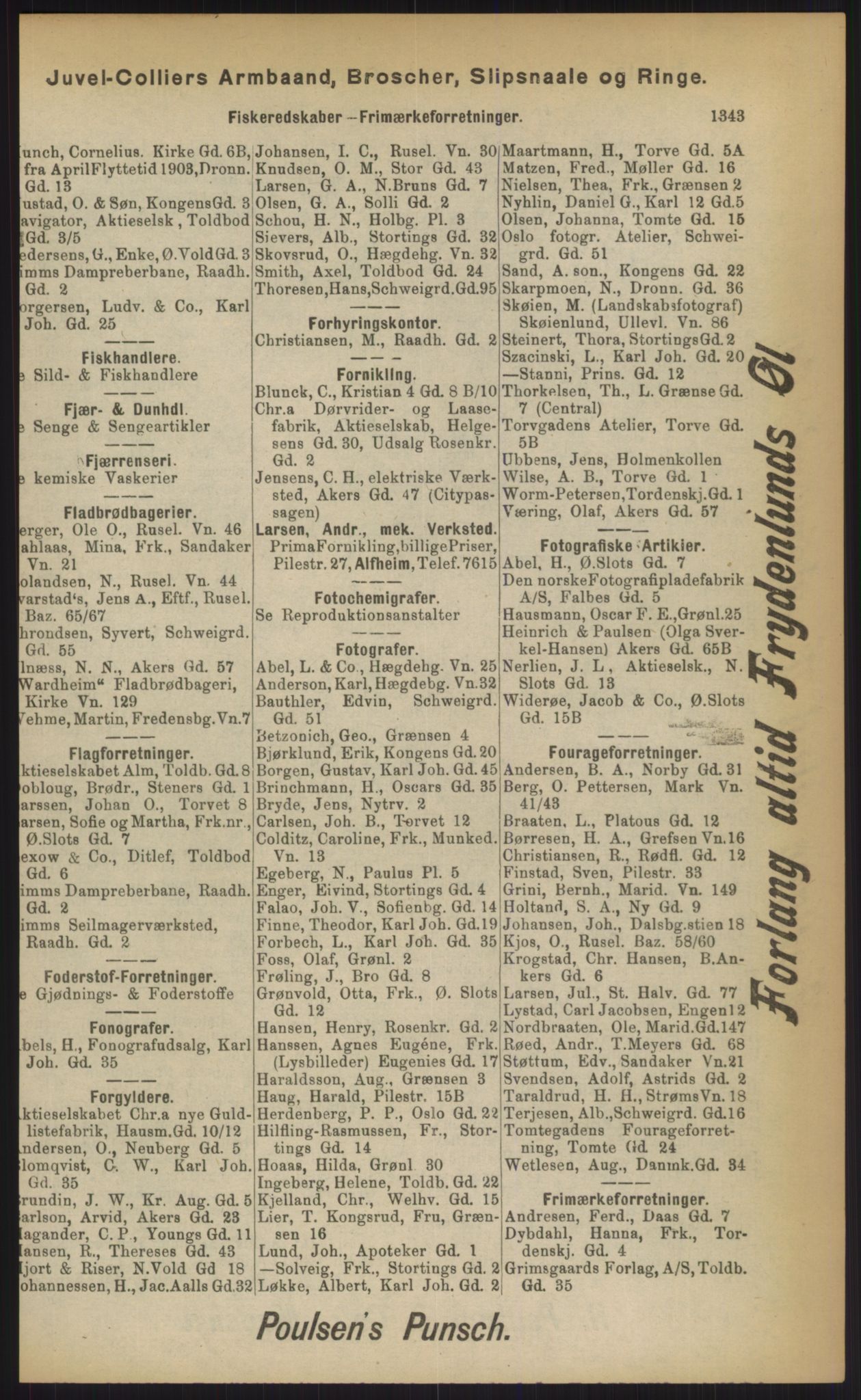 Kristiania/Oslo adressebok, PUBL/-, 1903, p. 1343