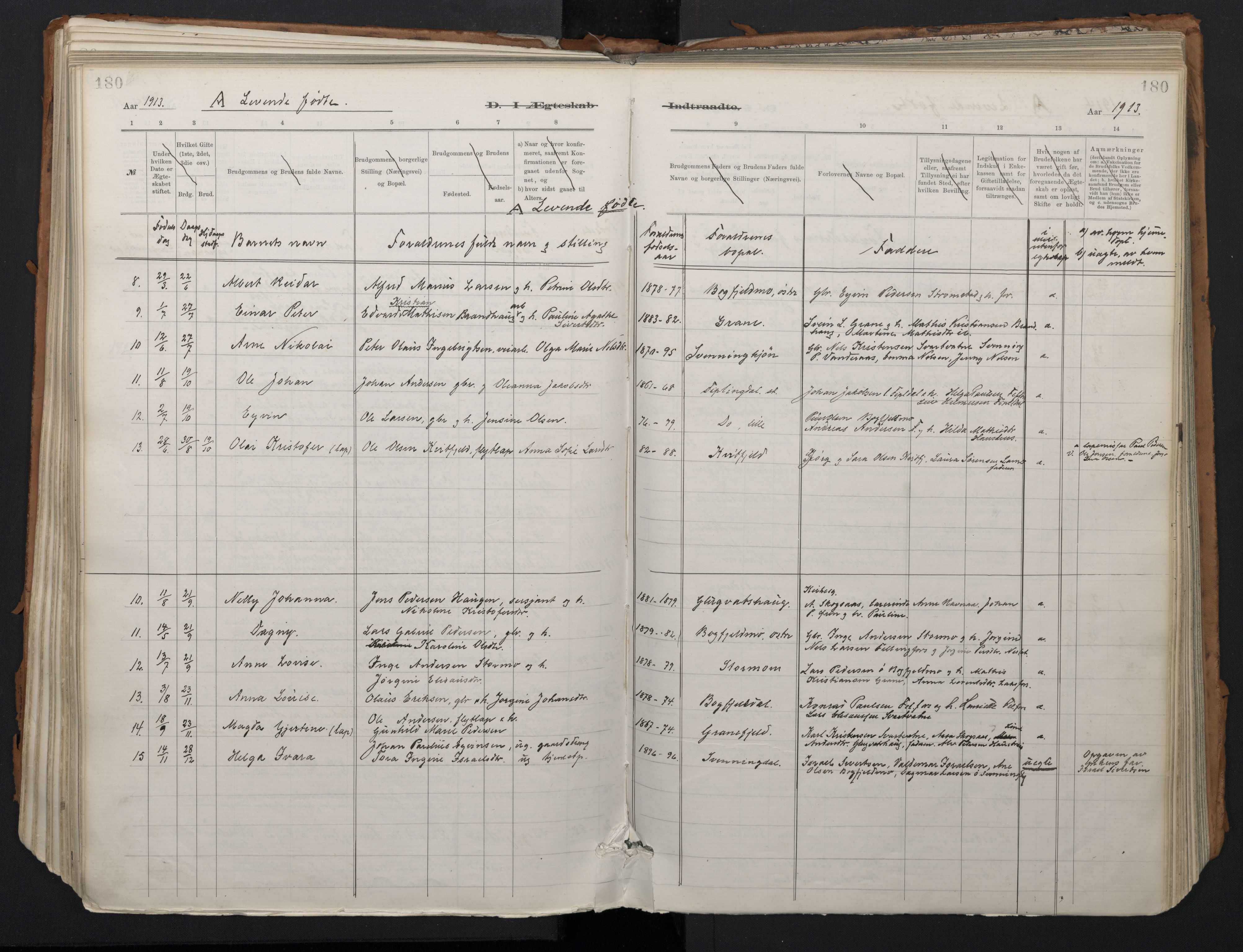 Ministerialprotokoller, klokkerbøker og fødselsregistre - Nordland, SAT/A-1459/824/L0338: Parish register (official) no. 824A01, 1880-1915, p. 180