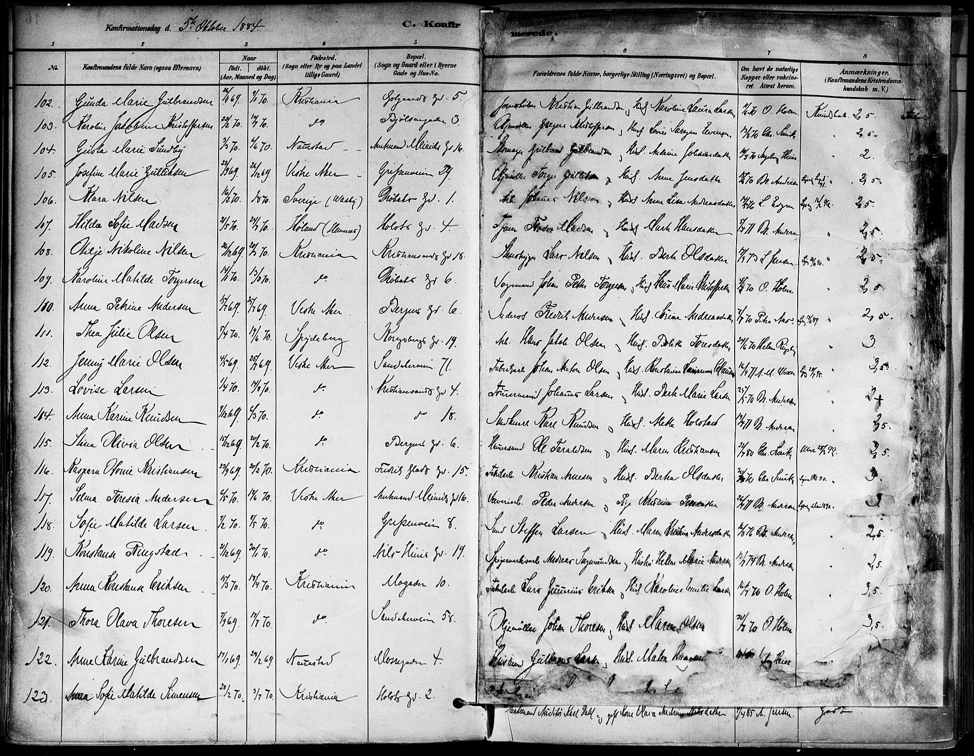 Sagene prestekontor Kirkebøker, AV/SAO-A-10796/F/L0002: Parish register (official) no. 2, 1880-1897, p. 17