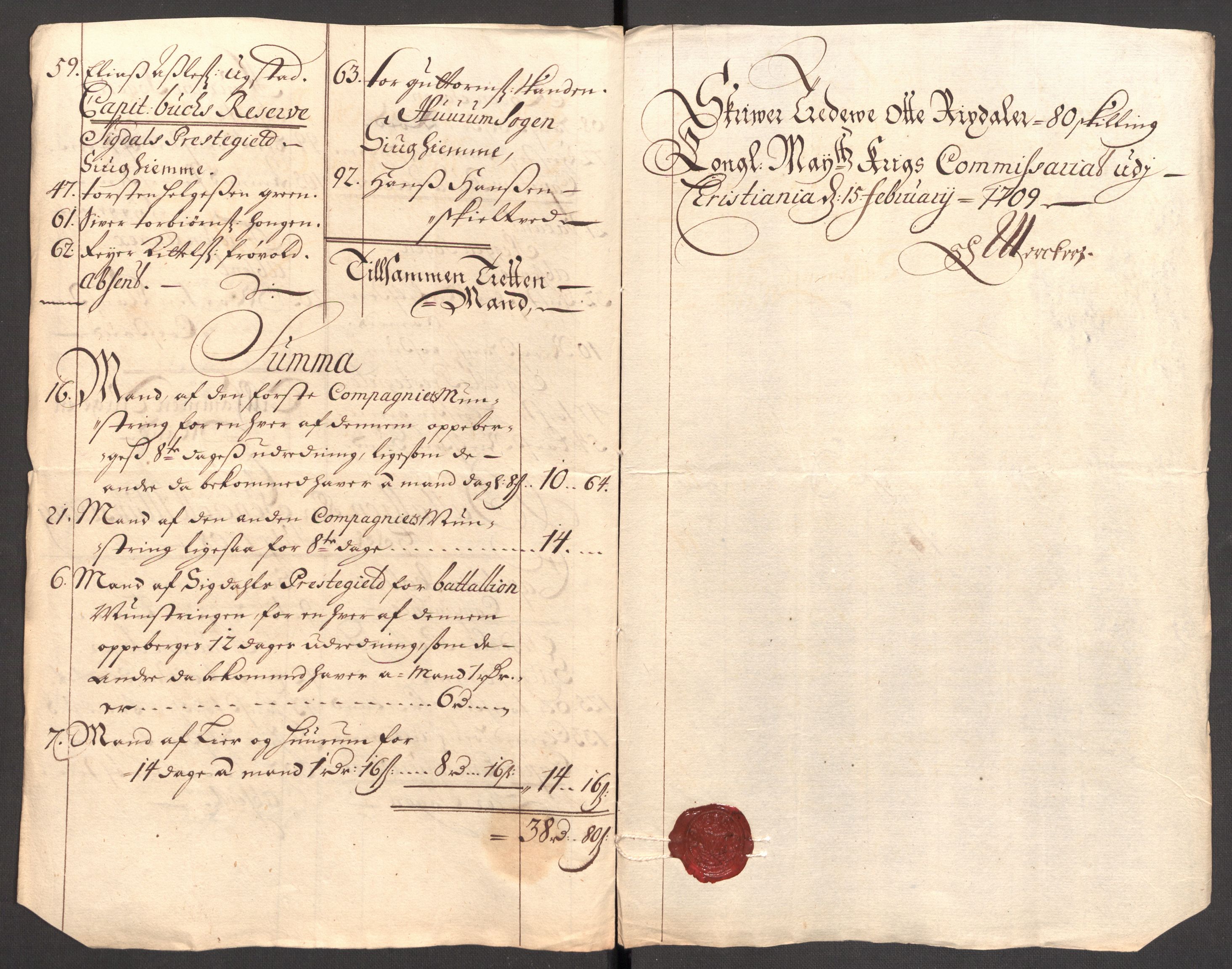 Rentekammeret inntil 1814, Reviderte regnskaper, Fogderegnskap, RA/EA-4092/R31/L1703: Fogderegnskap Hurum, Røyken, Eiker, Lier og Buskerud, 1709, p. 249