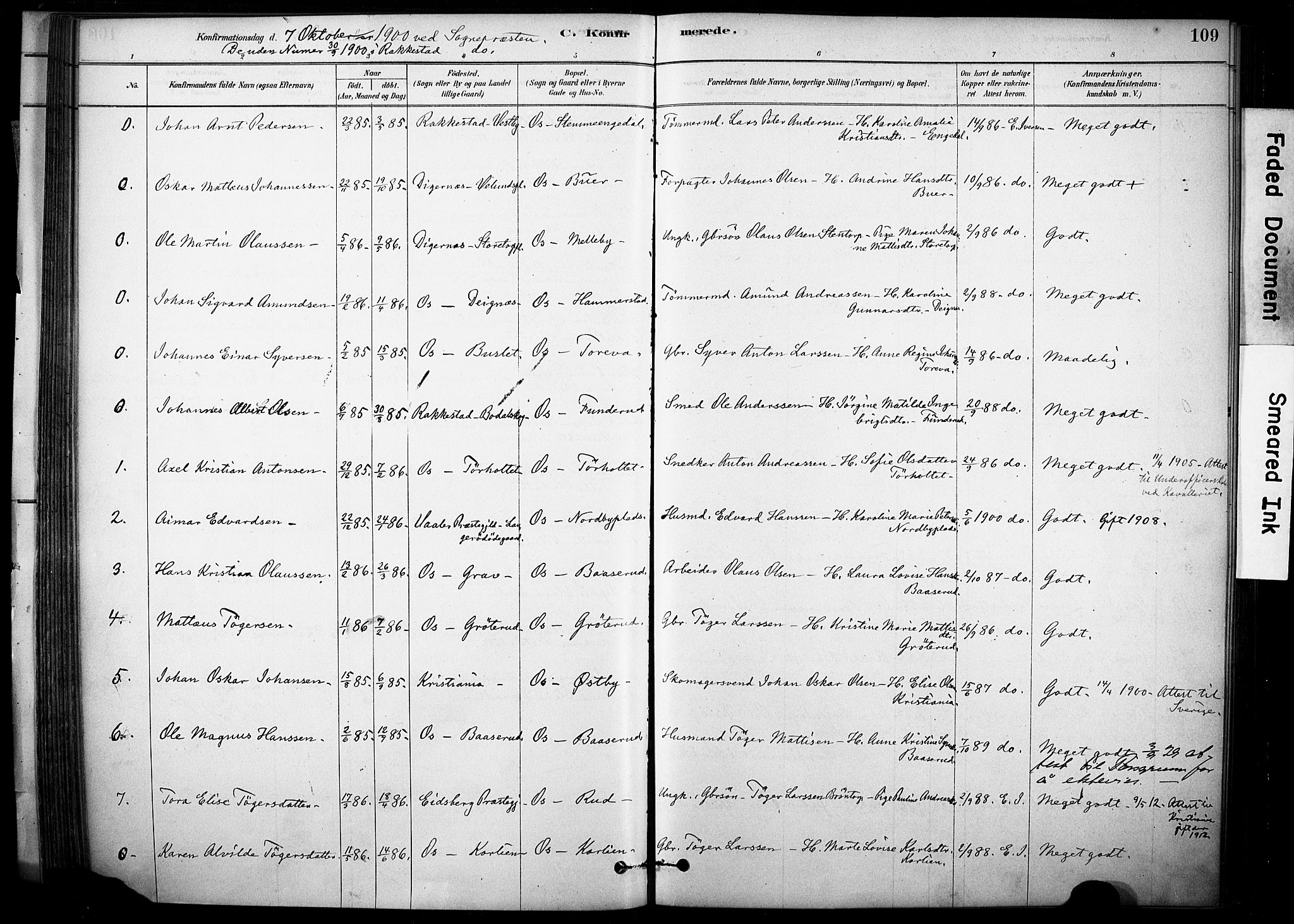 Rakkestad prestekontor Kirkebøker, AV/SAO-A-2008/F/Fc/L0001: Parish register (official) no. III 1, 1878-1905, p. 109