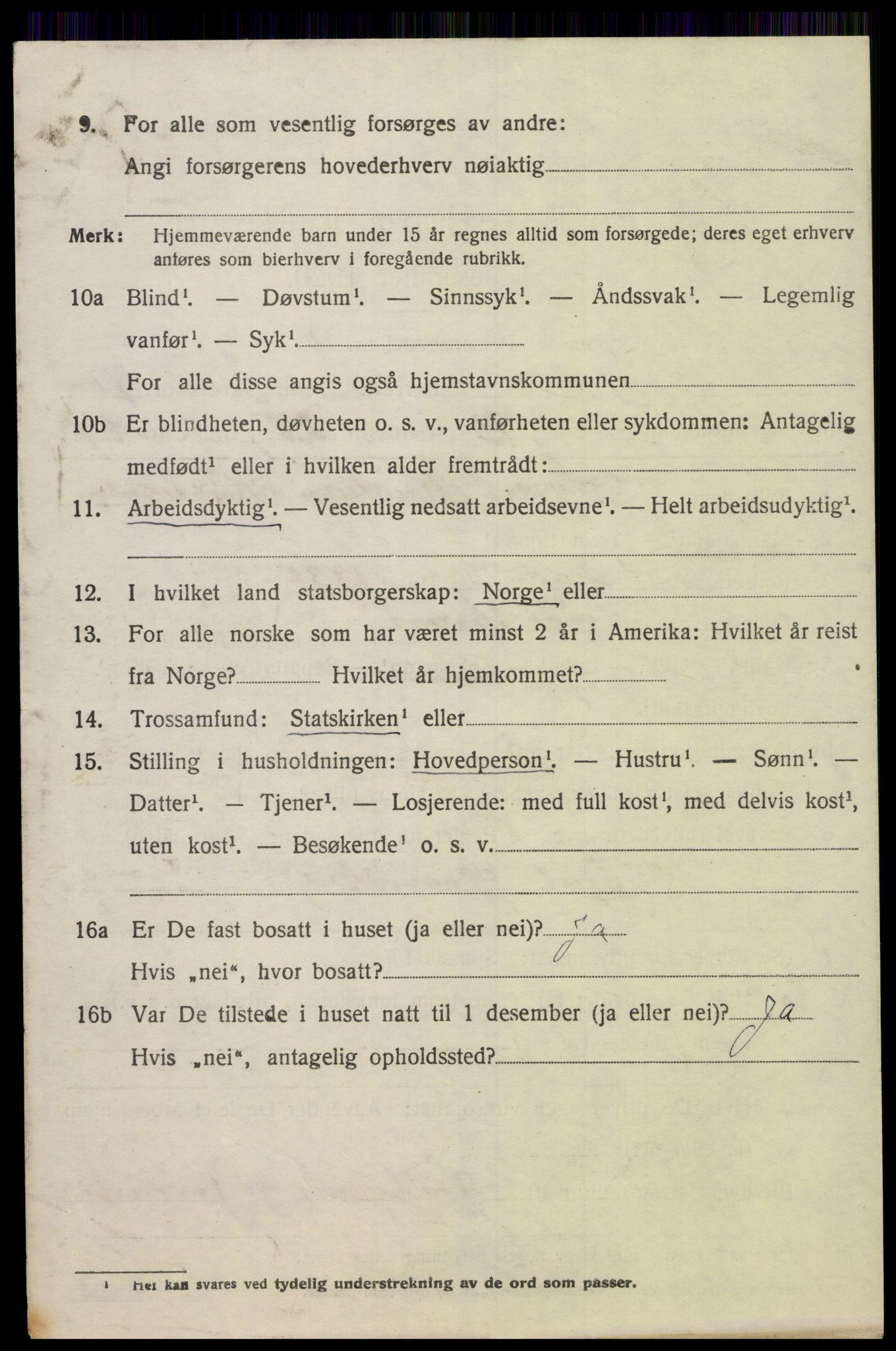 SAK, 1920 census for Søgne, 1920, p. 5288