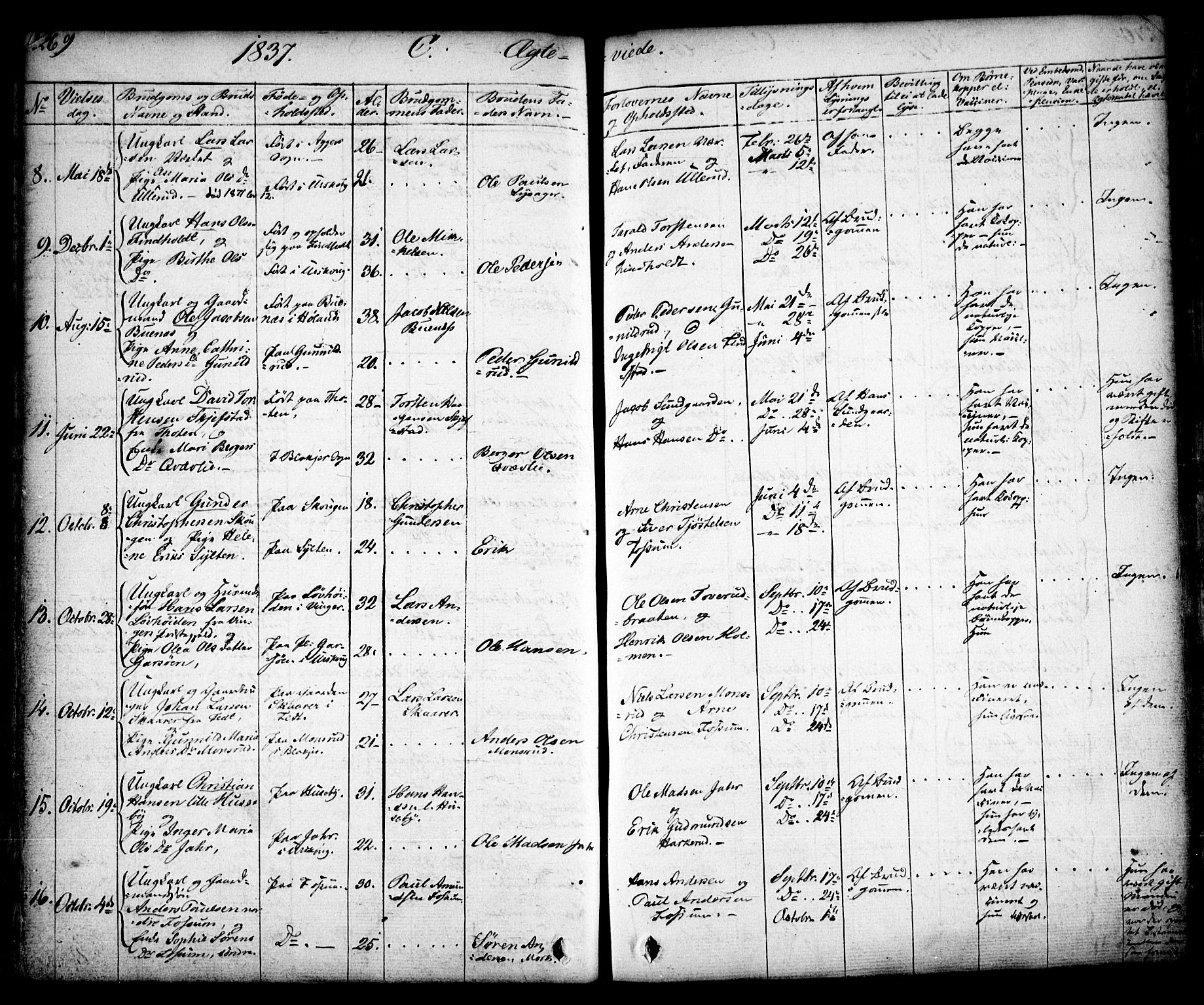 Aurskog prestekontor Kirkebøker, SAO/A-10304a/F/Fa/L0006: Parish register (official) no. I 6, 1829-1853, p. 269