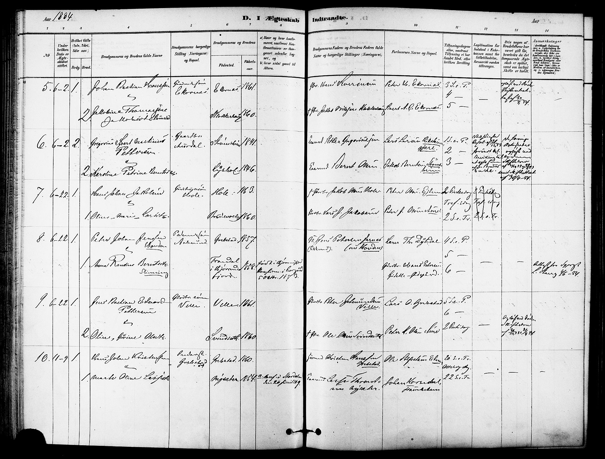 Ministerialprotokoller, klokkerbøker og fødselsregistre - Møre og Romsdal, AV/SAT-A-1454/523/L0334: Parish register (official) no. 523A01, 1878-1891