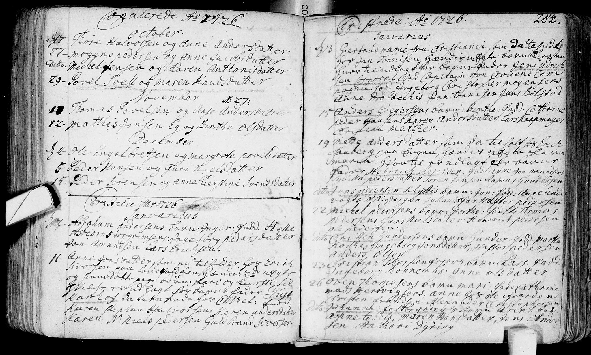 Bragernes kirkebøker, SAKO/A-6/F/Fa/L0003: Parish register (official) no. I 3, 1706-1734, p. 284