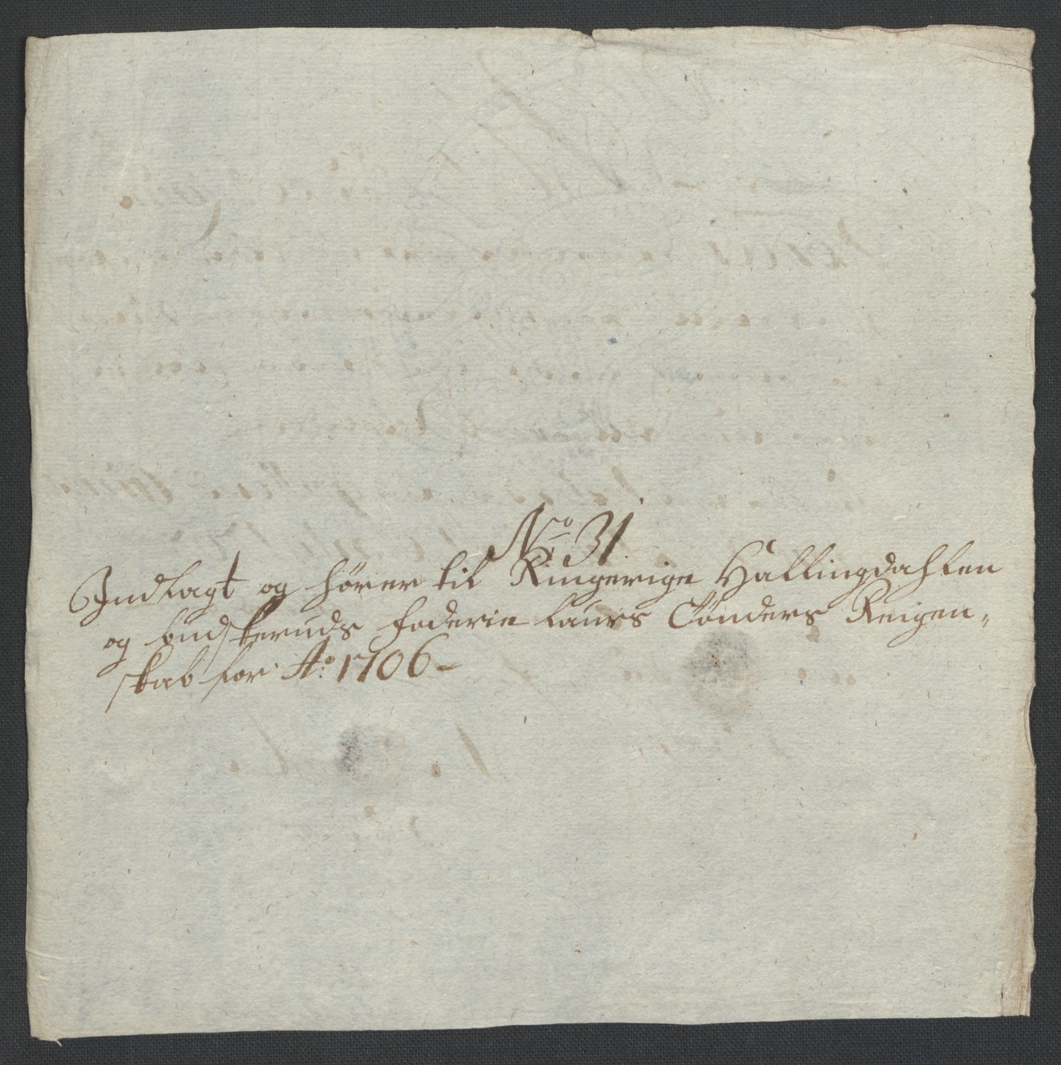 Rentekammeret inntil 1814, Reviderte regnskaper, Fogderegnskap, AV/RA-EA-4092/R22/L1465: Fogderegnskap Ringerike, Hallingdal og Buskerud, 1706, p. 329