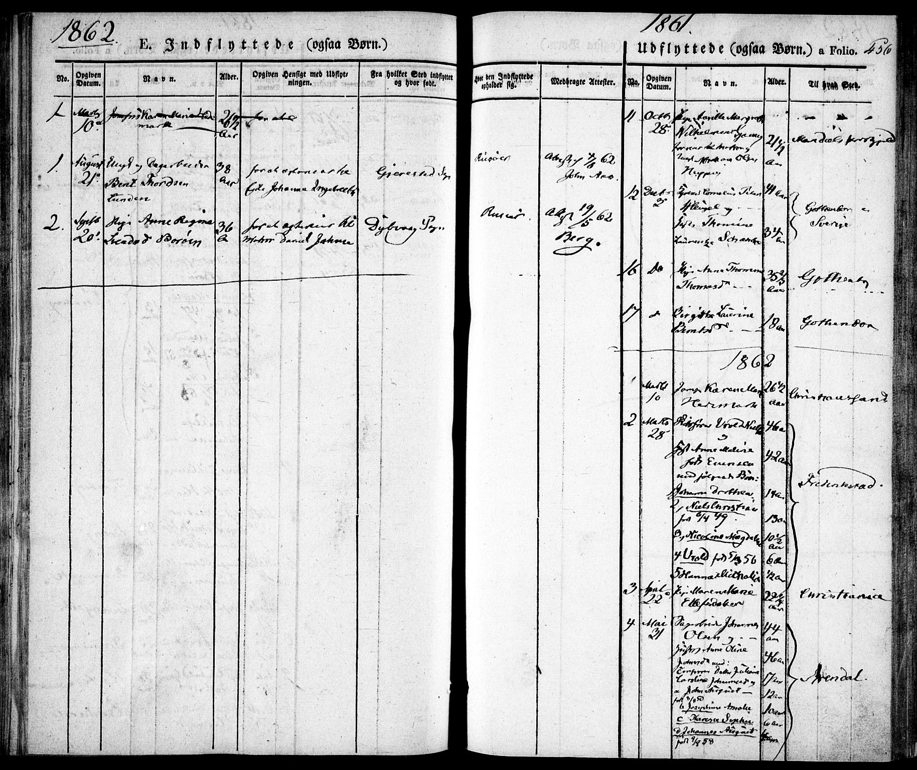 Risør sokneprestkontor, AV/SAK-1111-0035/F/Fa/L0003: Parish register (official) no. A 3, 1838-1864, p. 456