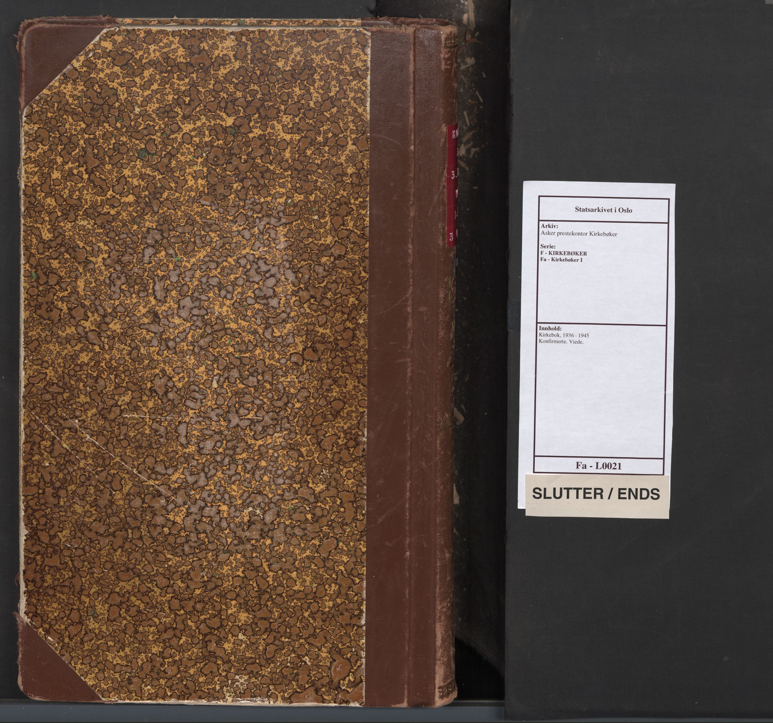 Asker prestekontor Kirkebøker, AV/SAO-A-10256a/F/Fa/L0021: Parish register (official) no. I 21, 1936-1945