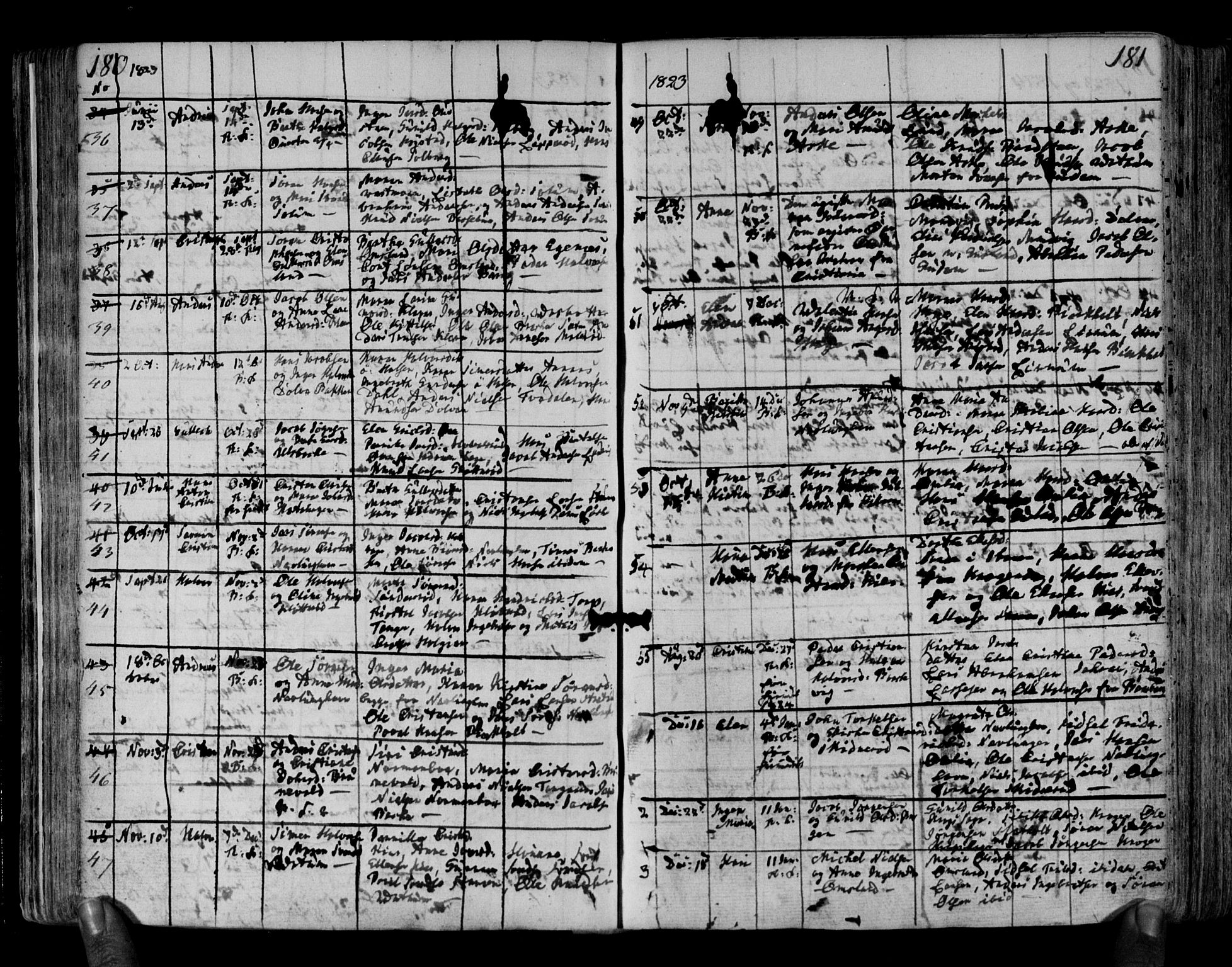 Brunlanes kirkebøker, SAKO/A-342/F/Fa/L0002: Parish register (official) no. I 2, 1802-1834, p. 180-181
