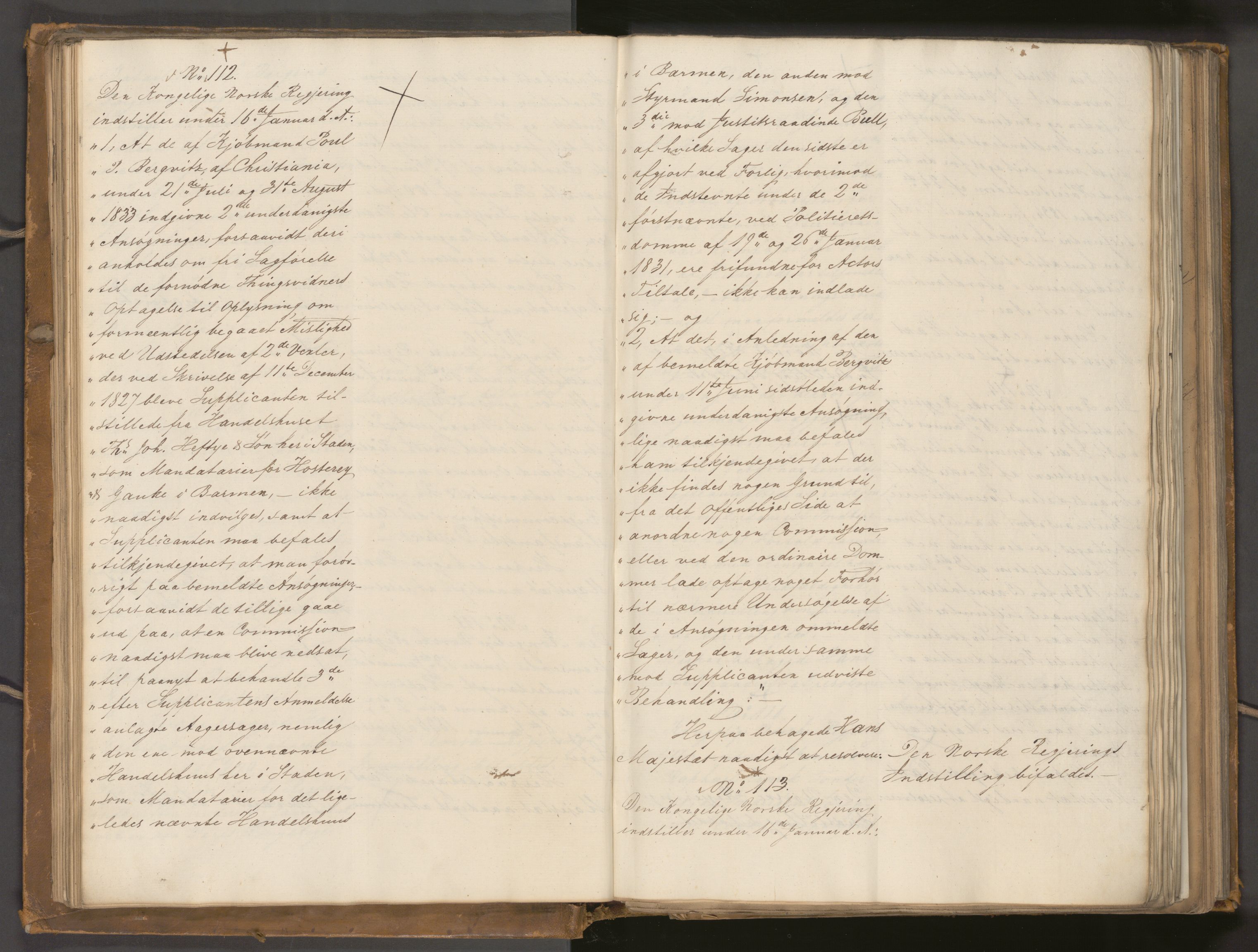 Statsrådssekretariatet, AV/RA-S-1001/A/Ab/L0040: Kgl. res. nr. 1-568, 1. halvår, 1835