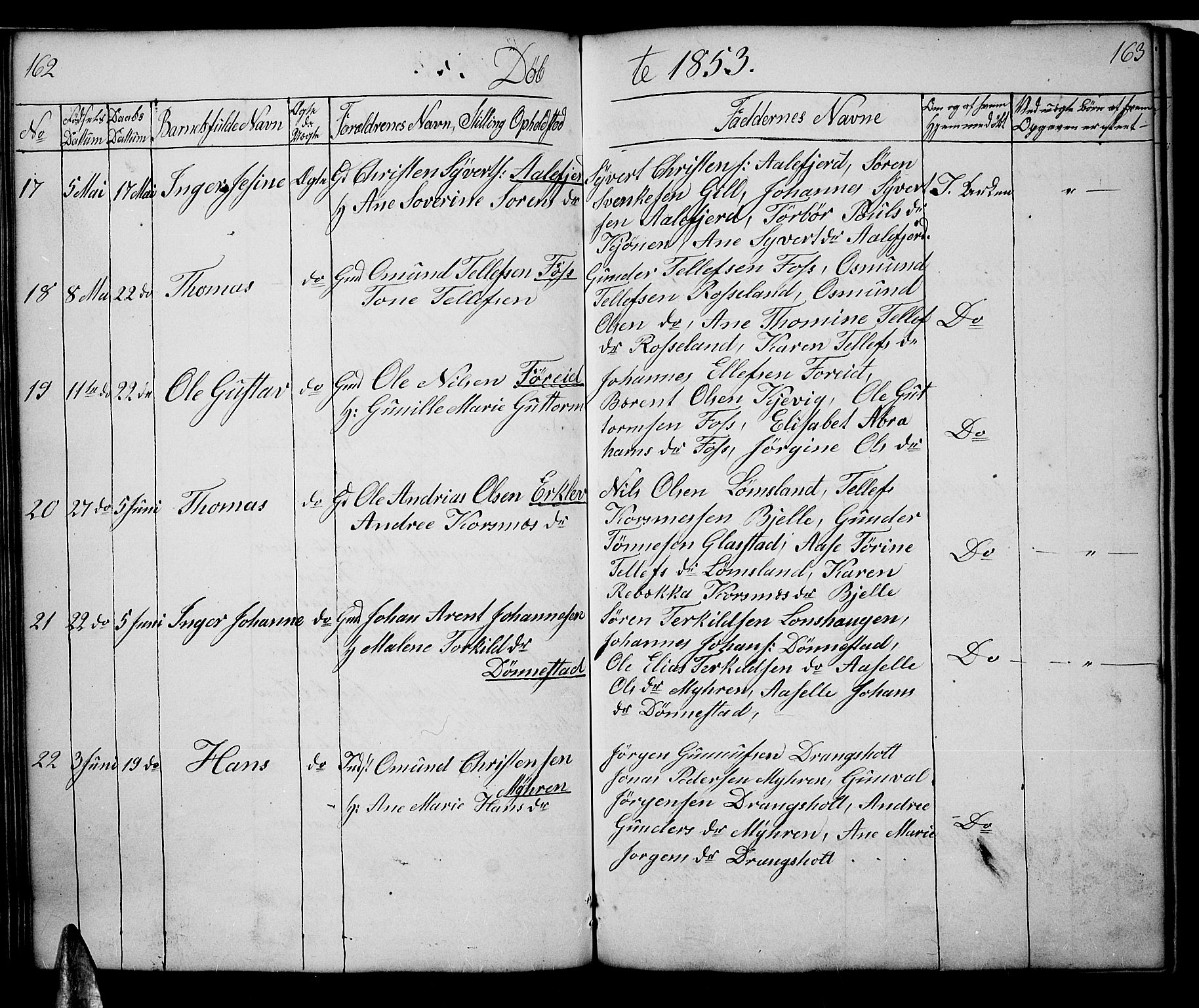 Tveit sokneprestkontor, AV/SAK-1111-0043/F/Fb/L0002: Parish register (copy) no. B 2, 1835-1854, p. 162-163