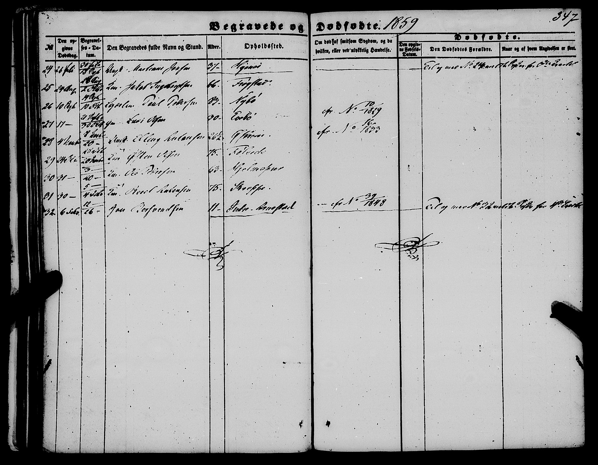 Gloppen sokneprestembete, AV/SAB-A-80101/H/Haa/Haaa/L0009: Parish register (official) no. A 9, 1855-1870, p. 347