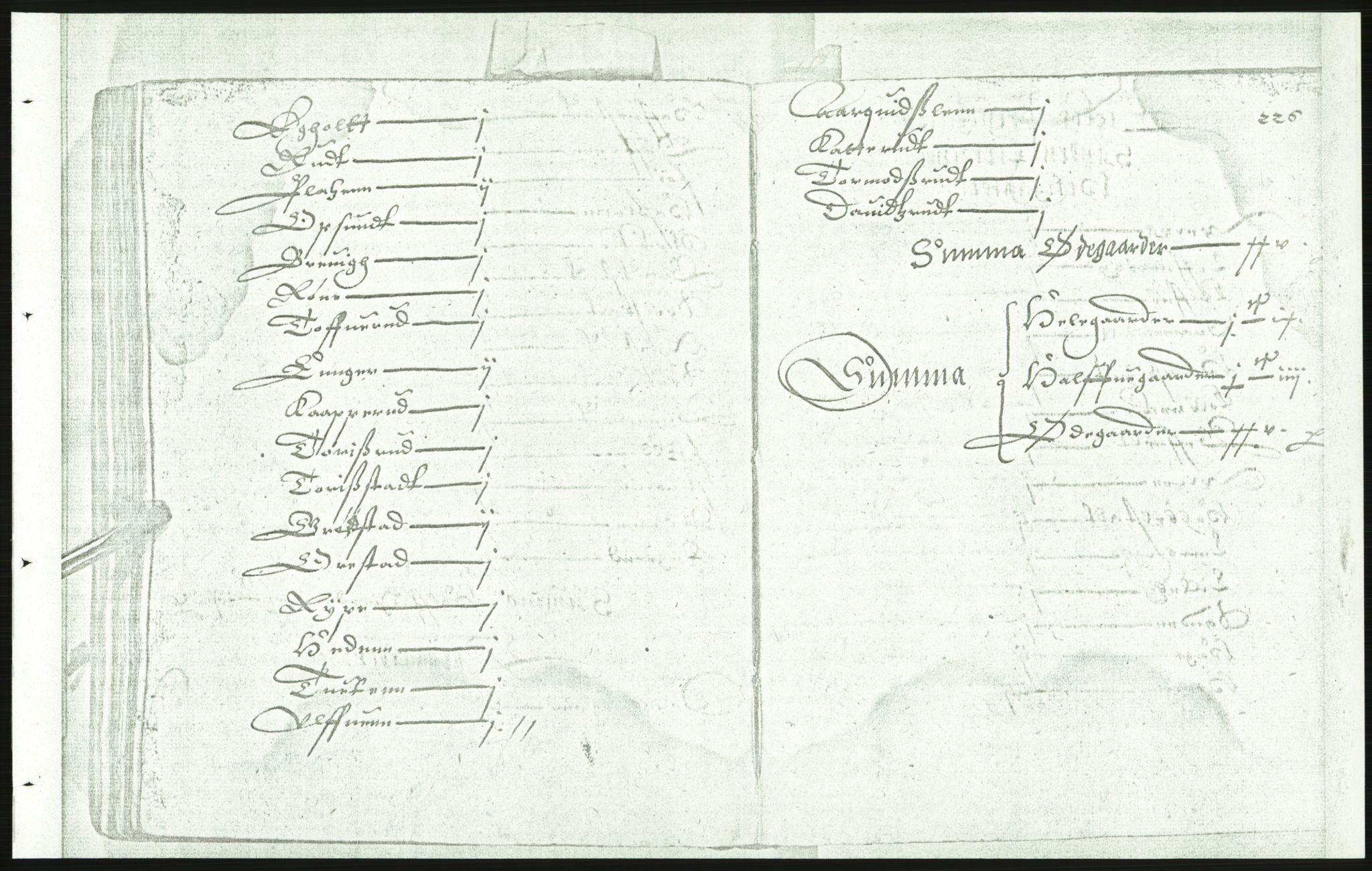 Manuskriptsamlingen, AV/RA-EA-3667/F/L0175c: Kopi av Universitetsbiblioteket, manuskript kvarto nr. 503, Manntall på fulle og halve og ødegårder uti Oslo og Hamar stift anno 1602, III Øvre Telemark, Bragernes, Øvre Romerike, 1602, p. 225b-226a