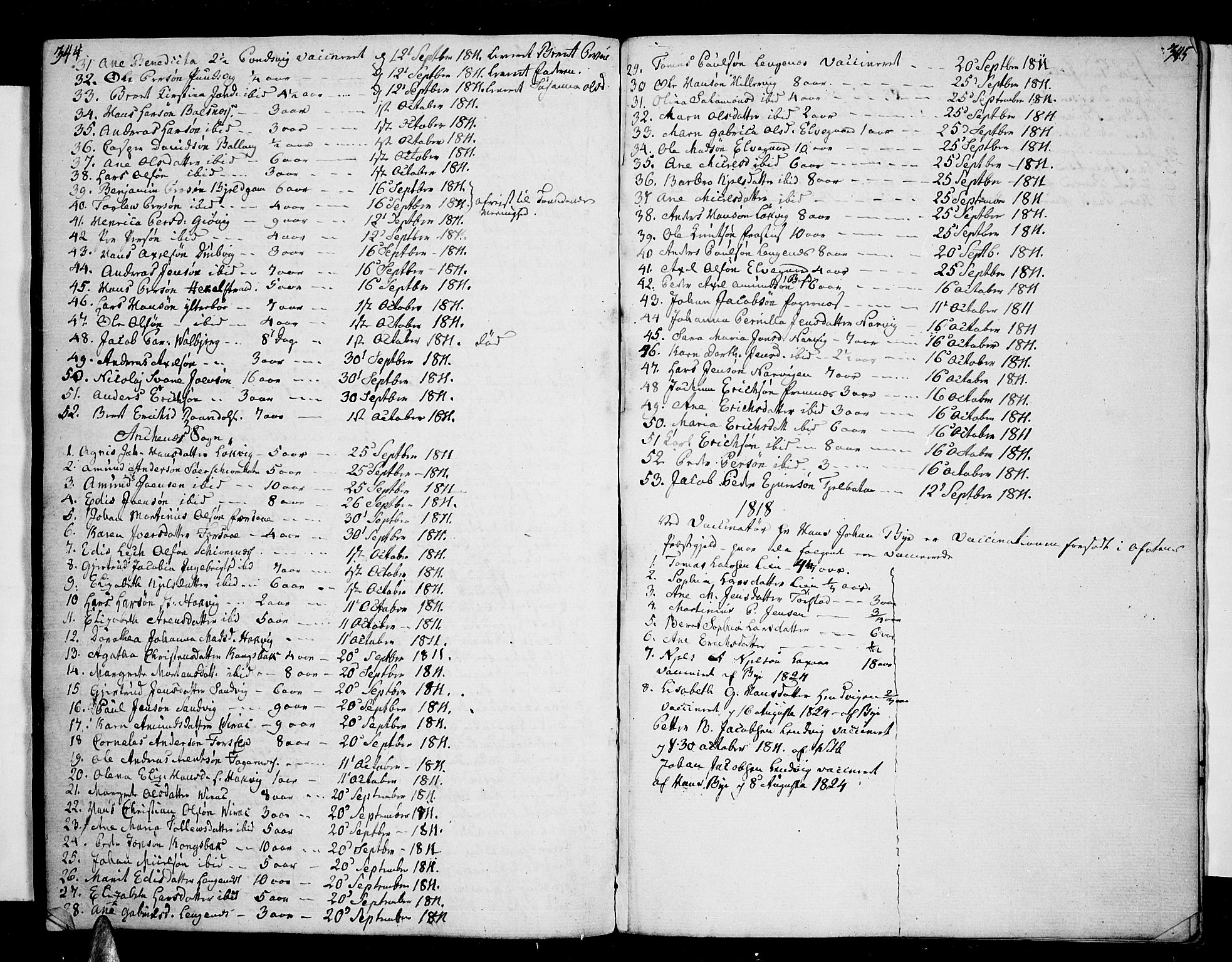 Ministerialprotokoller, klokkerbøker og fødselsregistre - Nordland, SAT/A-1459/863/L0893: Parish register (official) no. 863A05, 1794-1821, p. 344-345