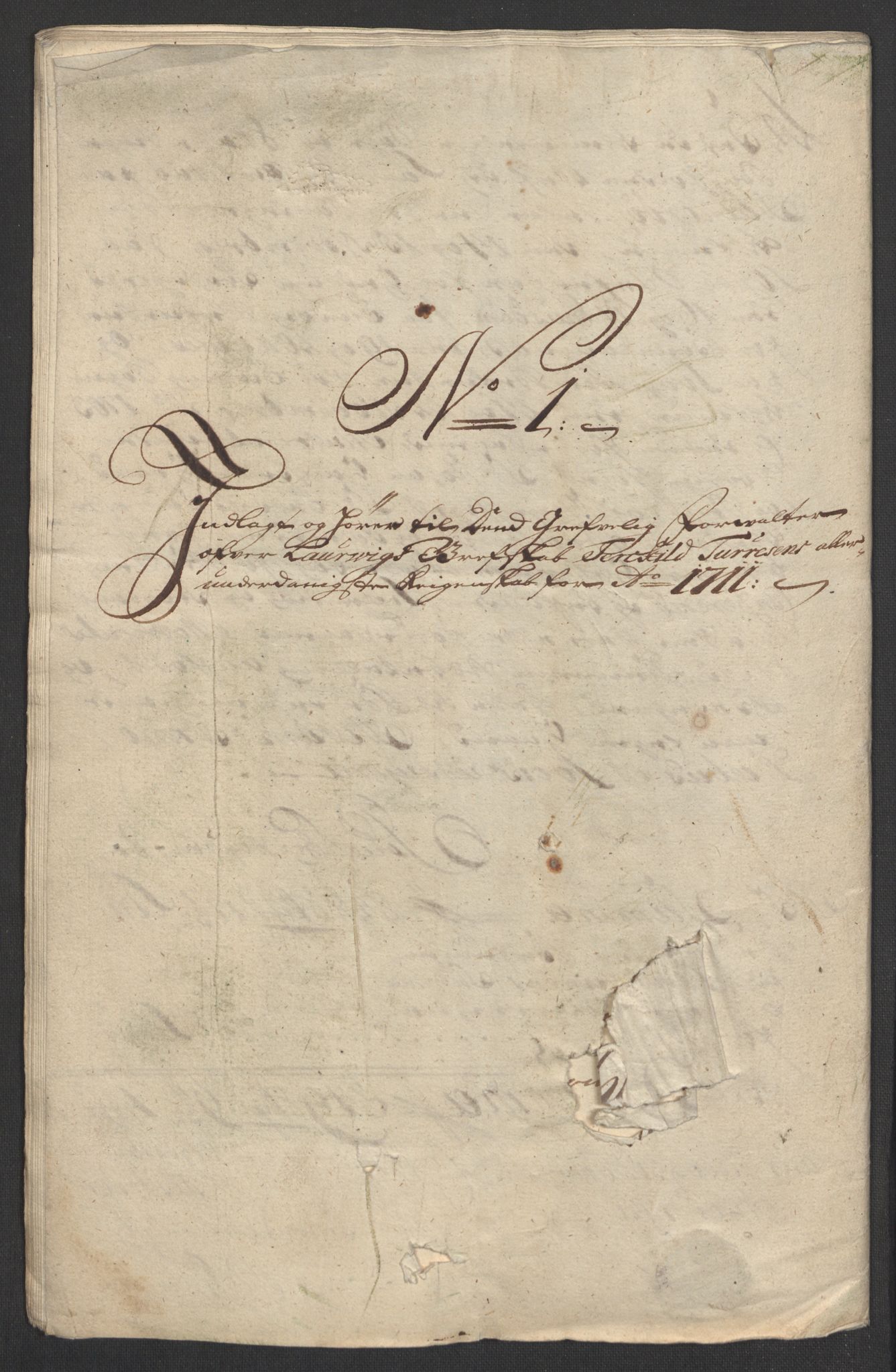 Rentekammeret inntil 1814, Reviderte regnskaper, Fogderegnskap, AV/RA-EA-4092/R33/L1983: Fogderegnskap Larvik grevskap, 1711, p. 47