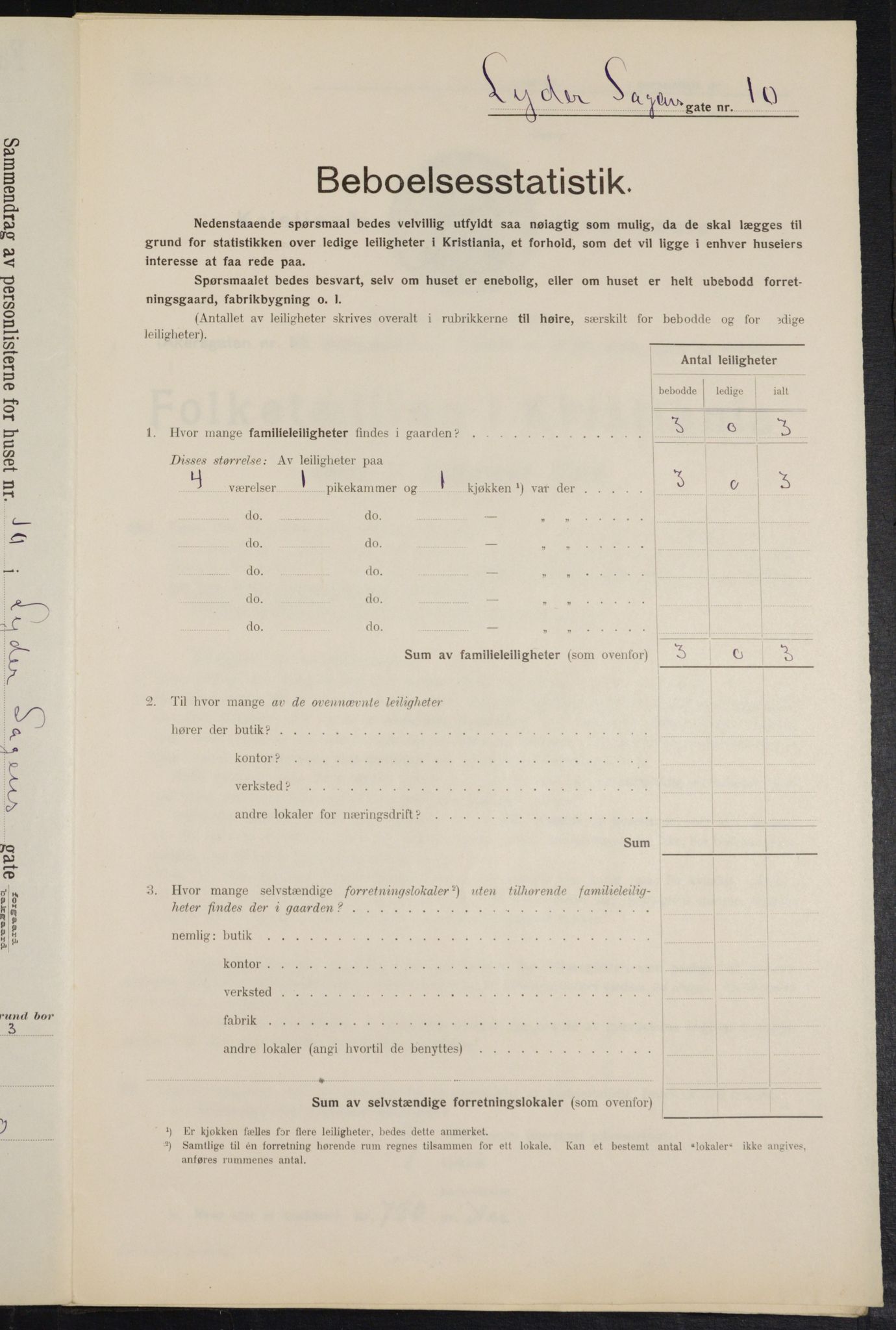 OBA, Municipal Census 1914 for Kristiania, 1914, p. 58391
