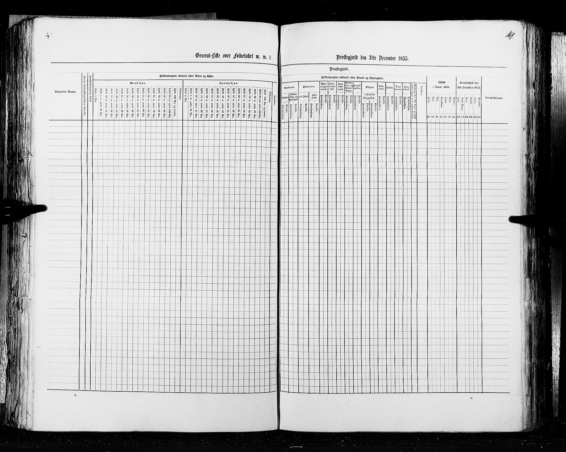 RA, Census 1855, vol. 3: Bratsberg amt, Nedenes amt og Lister og Mandal amt, 1855, p. 169