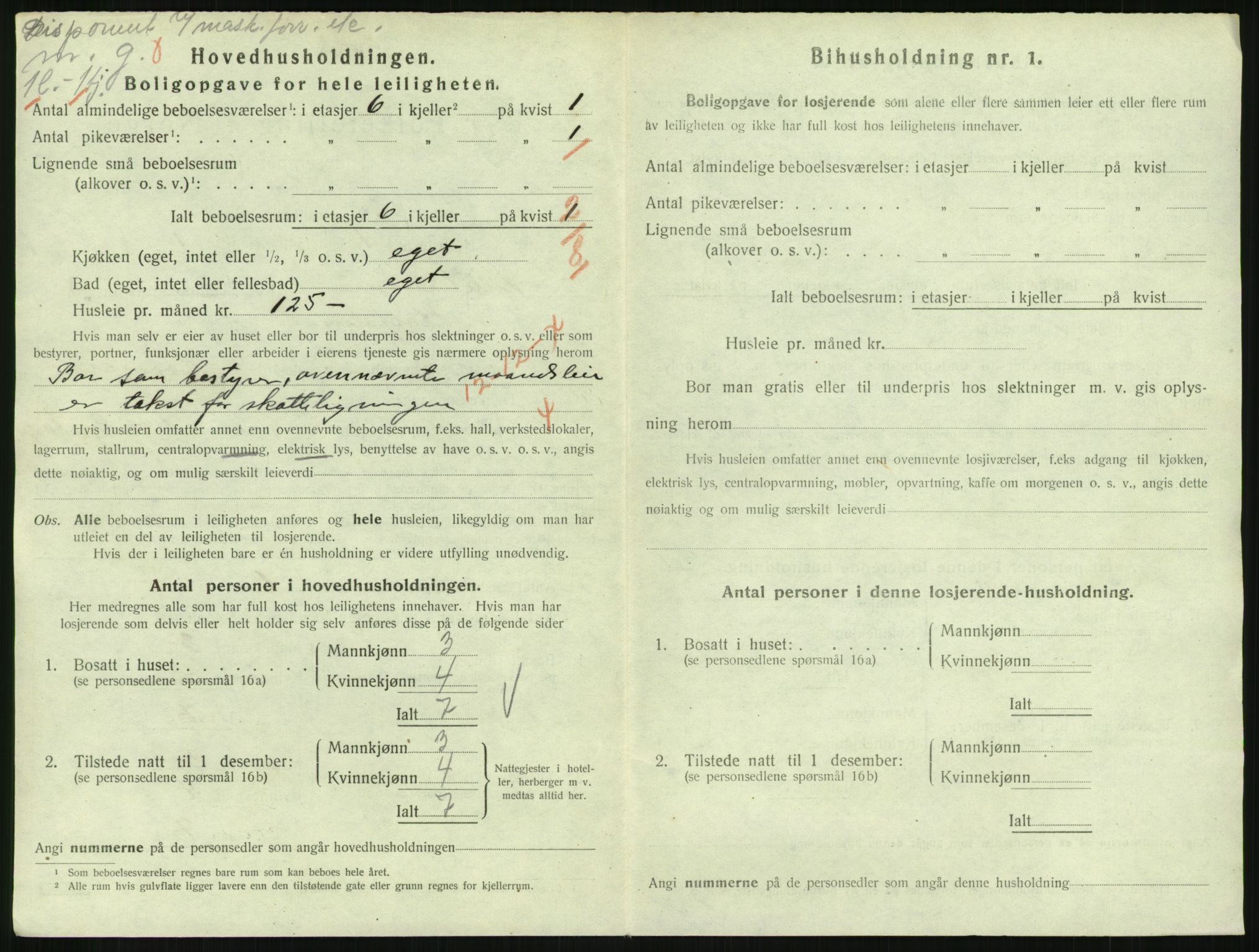 SAH, 1920 census for Lillehammer, 1920, p. 2797