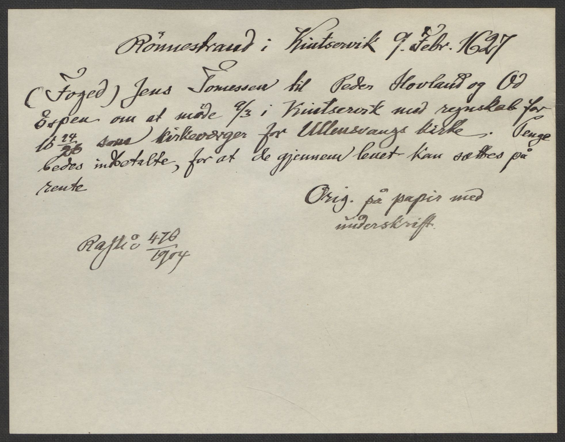 Riksarkivets diplomsamling, AV/RA-EA-5965/F15/L0037: Prestearkiv - Hordaland, 1577-1733, p. 24