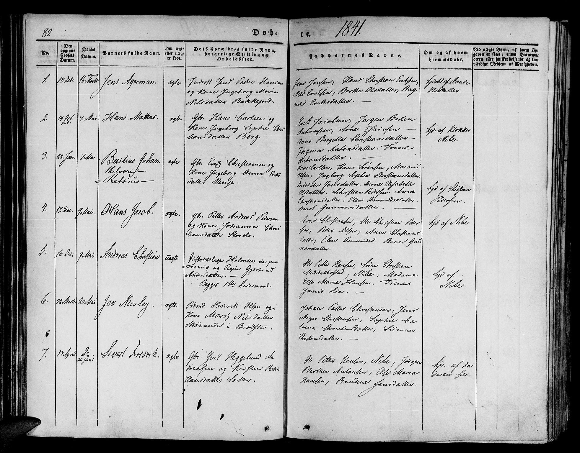 Tranøy sokneprestkontor, AV/SATØ-S-1313/I/Ia/Iaa/L0005kirke: Parish register (official) no. 5, 1829-1844, p. 82