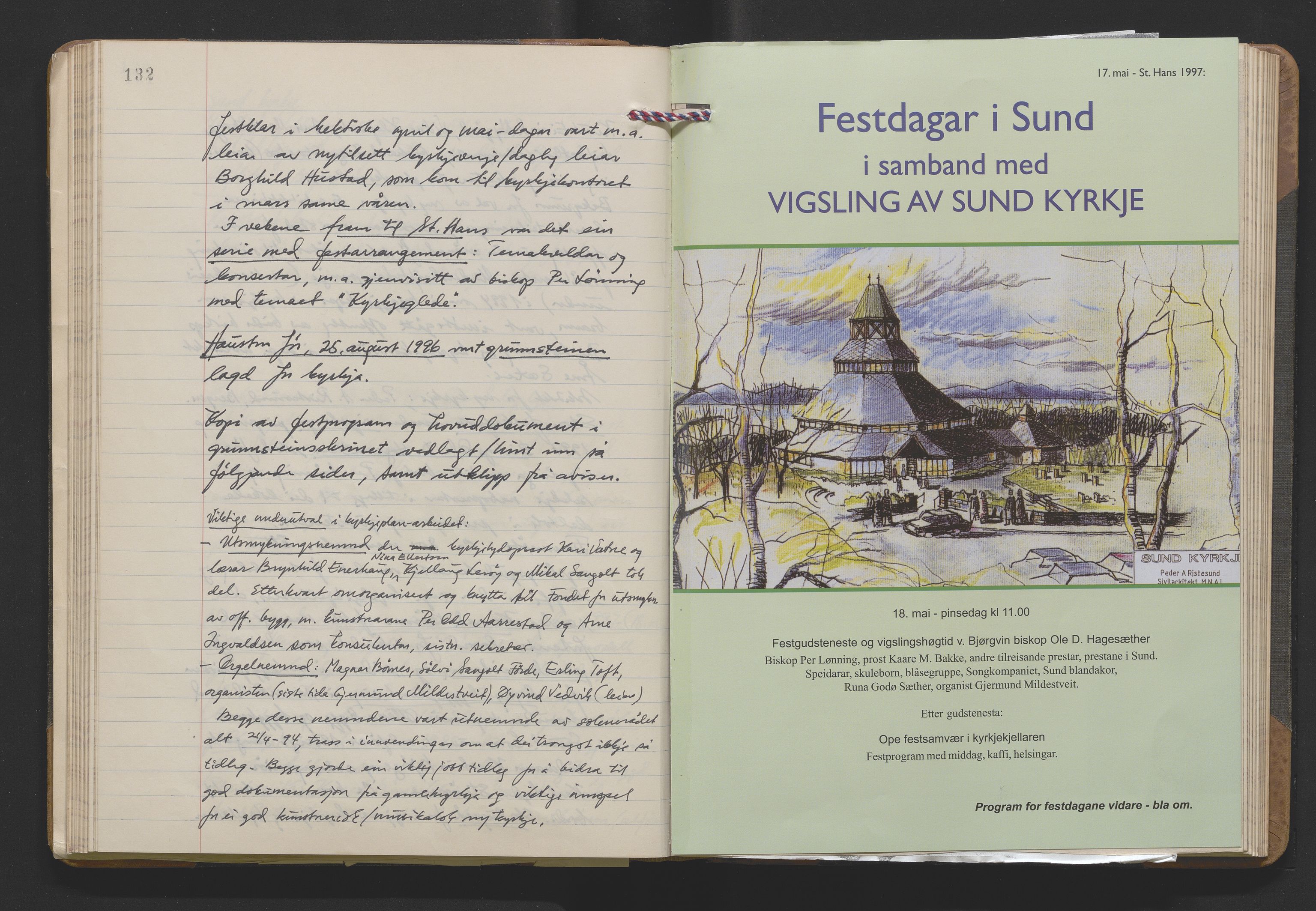 Sund sokneprestembete, AV/SAB-A-99930/F/Fa/L0002: Kallsbok Sund prestegjeld , 1934-2011, p. 132